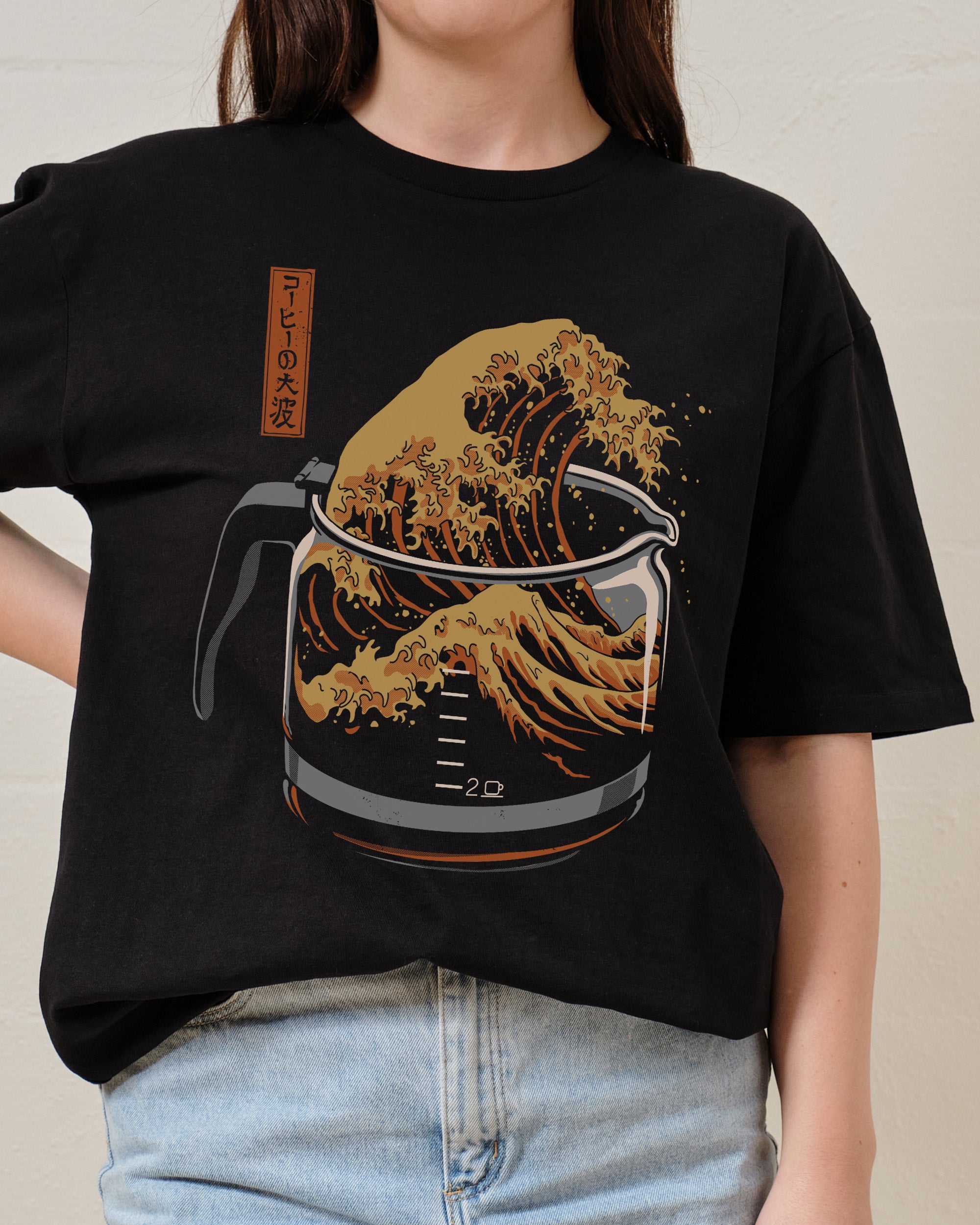 The Great Wave of Coffee T-Shirt Australia Online