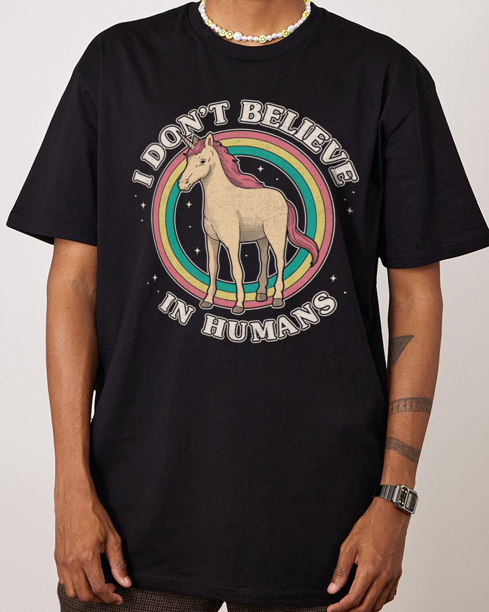 I Don't Believe In Humans T-Shirt Black