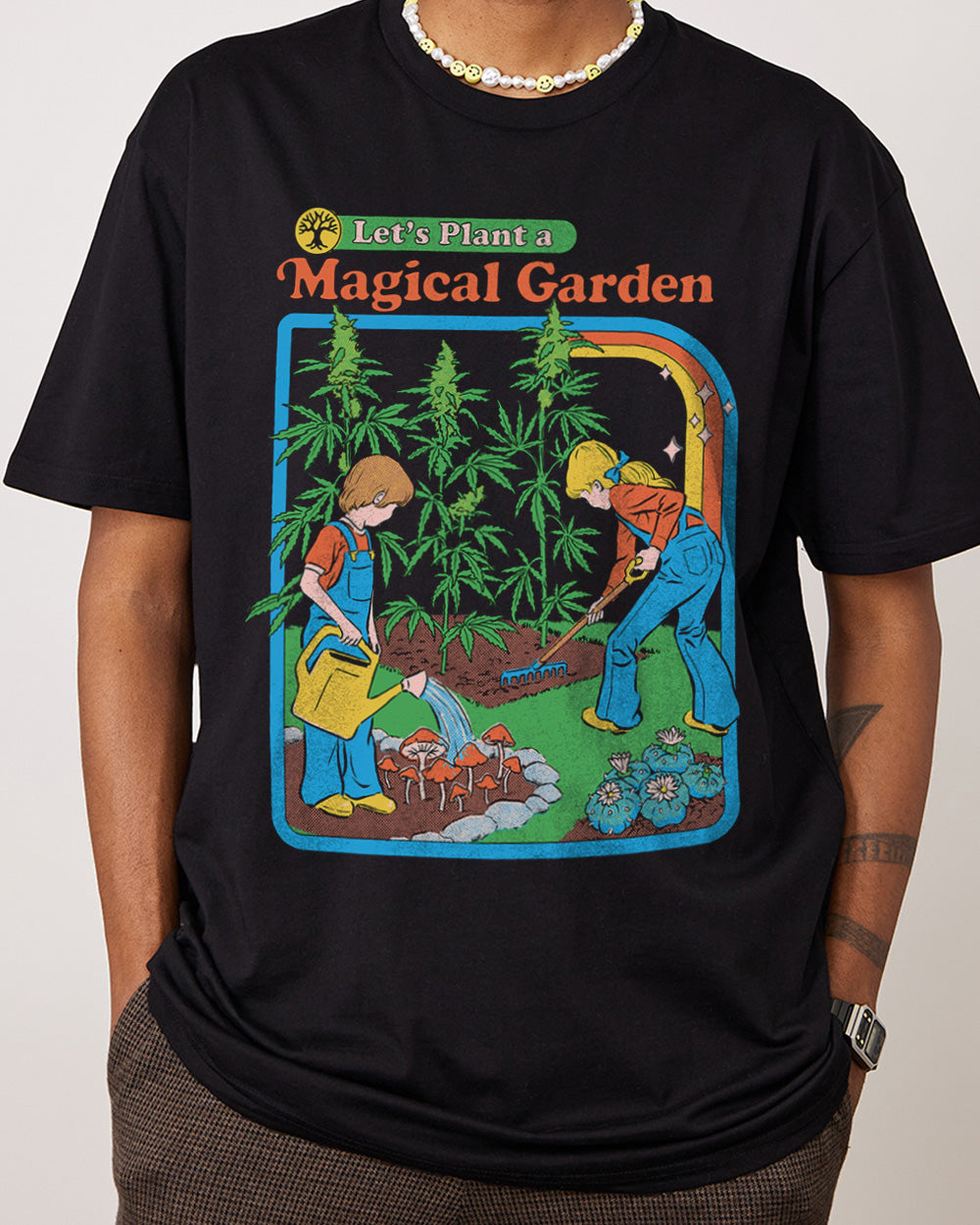 Magical Garden T-Shirt Australia Online #colour_black