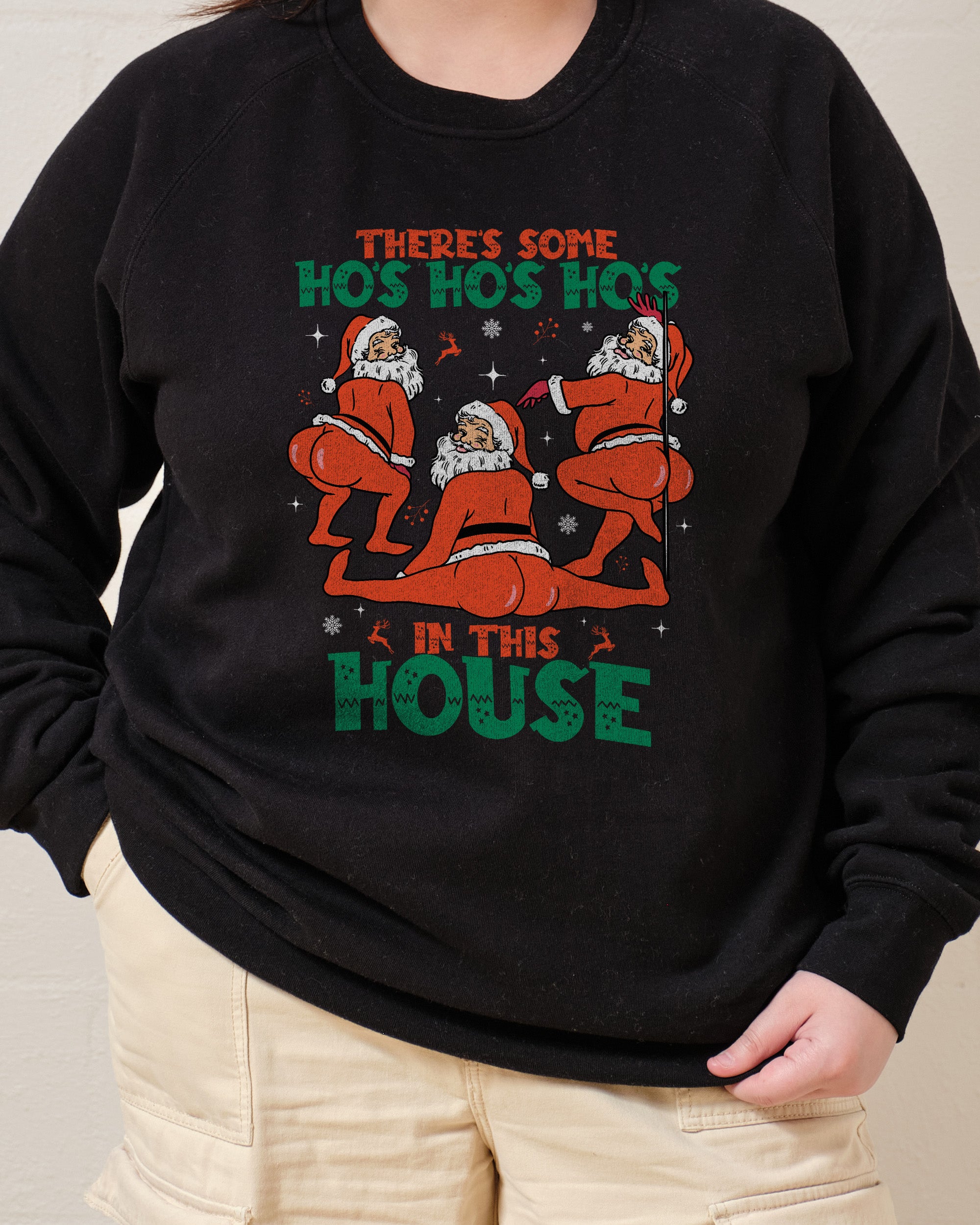 There's Some Ho's Ho's Ho's in This House Jumper Europe Online Black