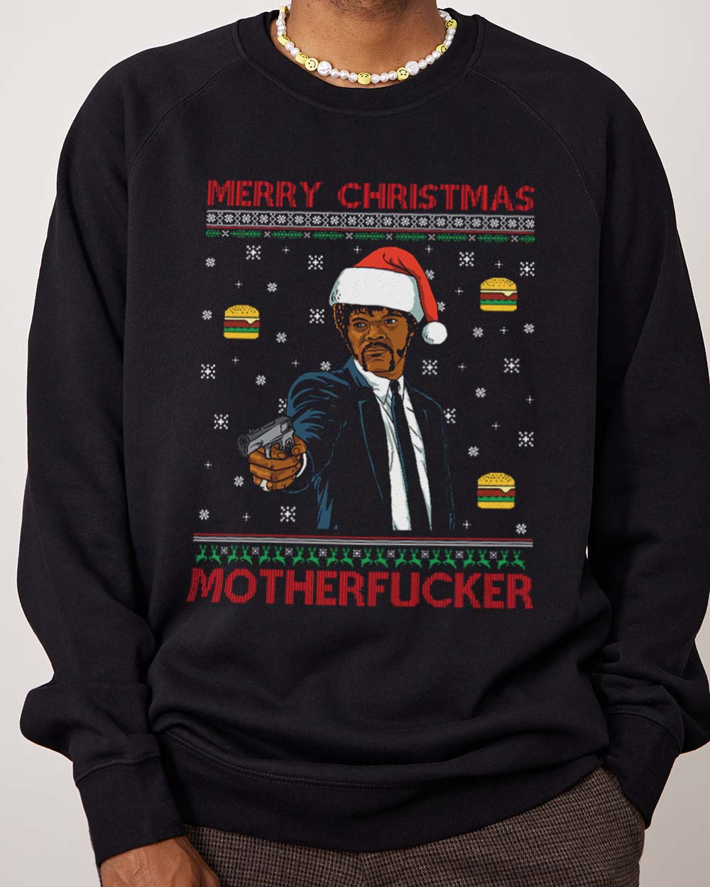 Merry Christmas Motherfucker Jumper Europe Online Black