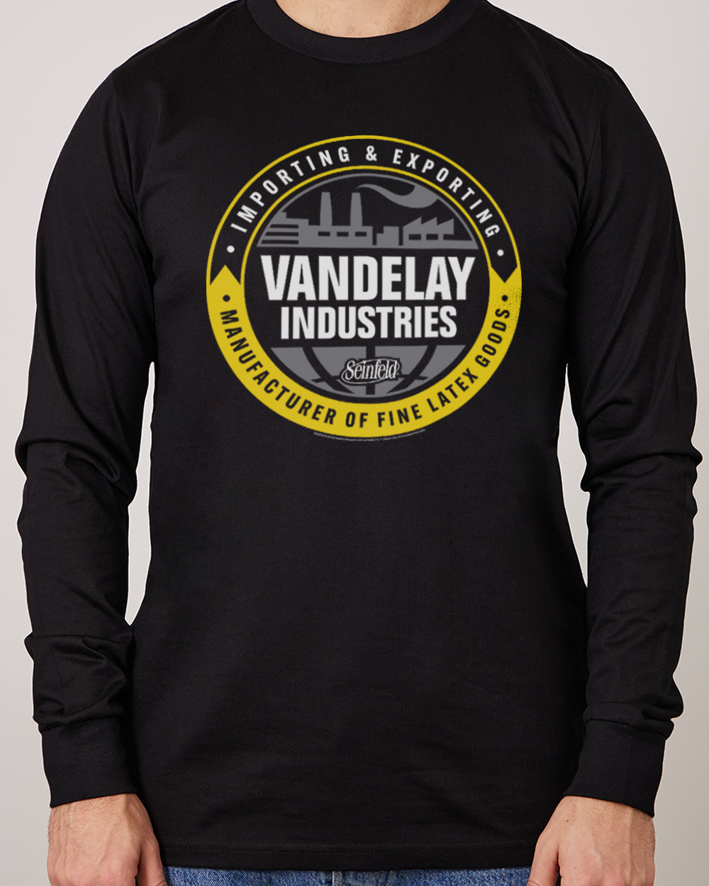 Vandelay Industries Logo Long Sleeve Black