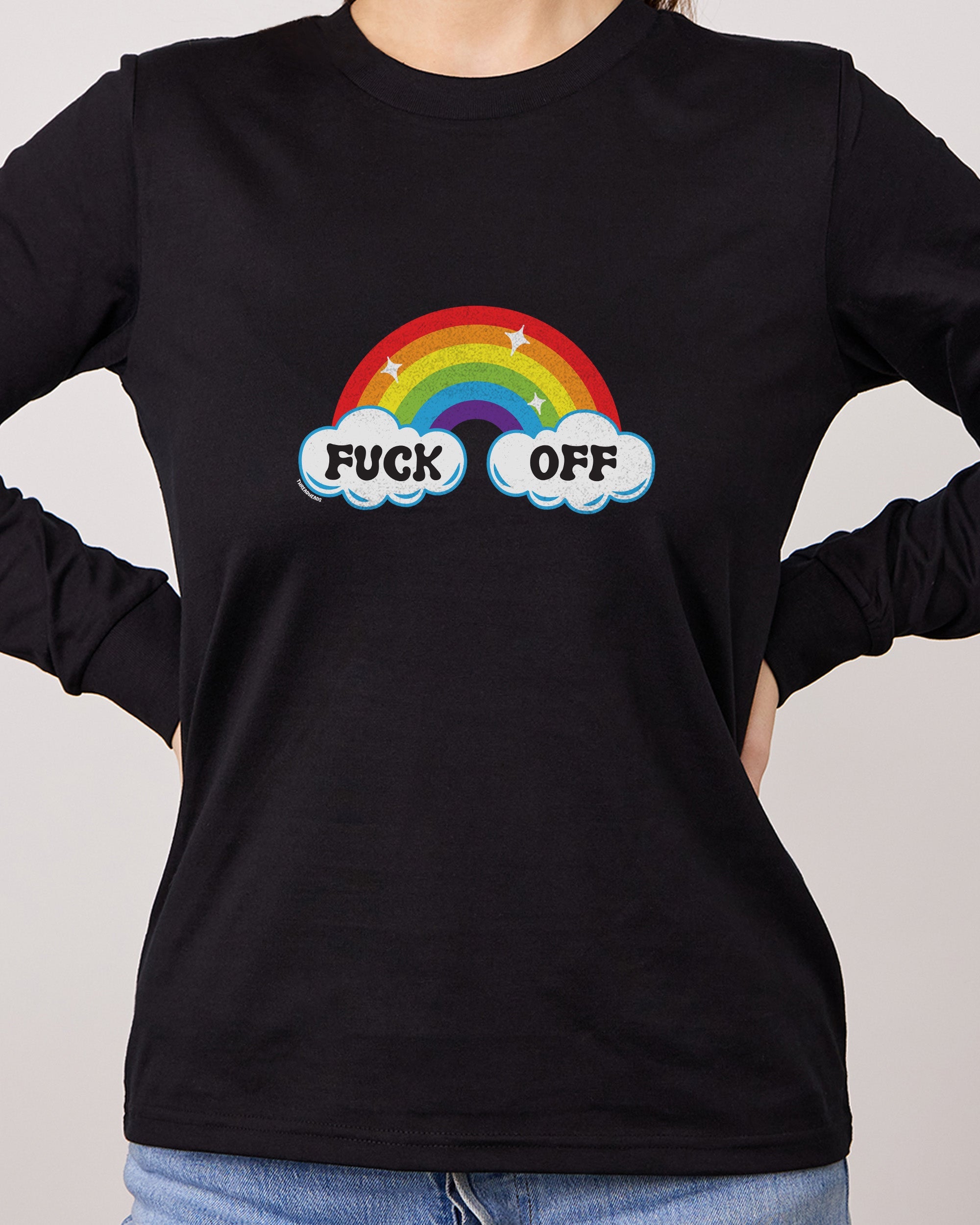 Fk Off Rainbow Long Sleeve Australia Online Black