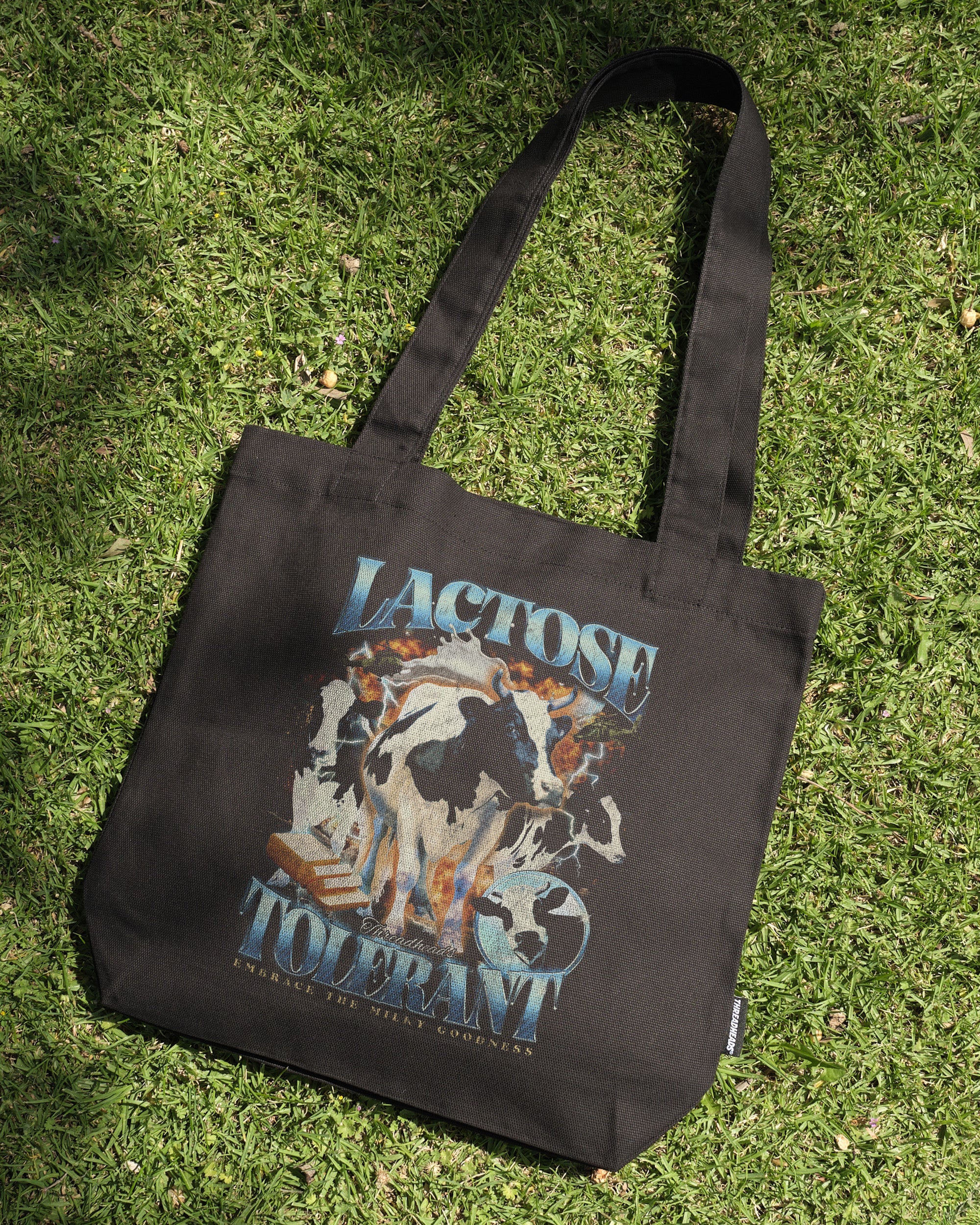 Lactose Tolerant Tote Bag Australia Online Black