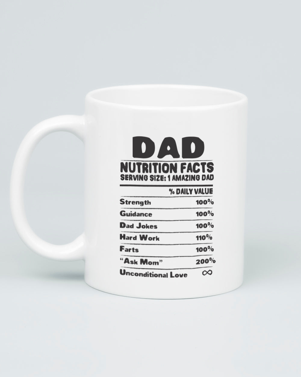 Dad Nutrition Facts Mugs Europe Online