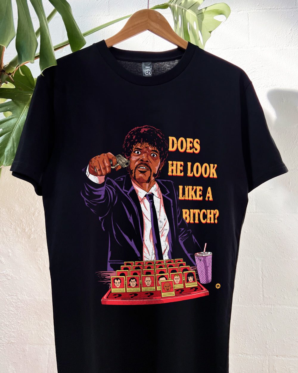 Does He Look Like a Bitch T-Shirt Europe Online #colour_black