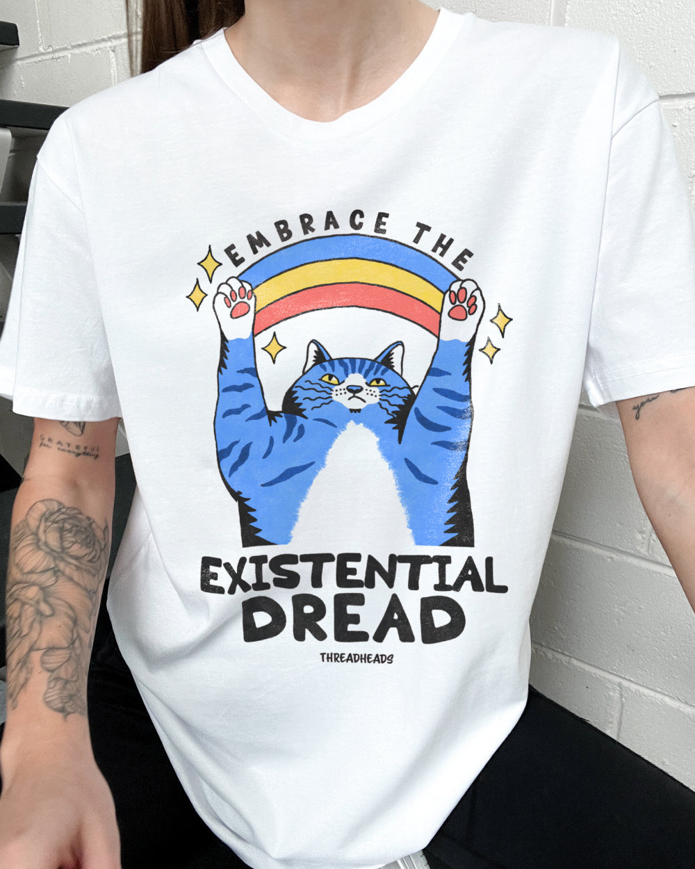 Embrace the Existential Dread T-Shirt Europe Online #colour_white