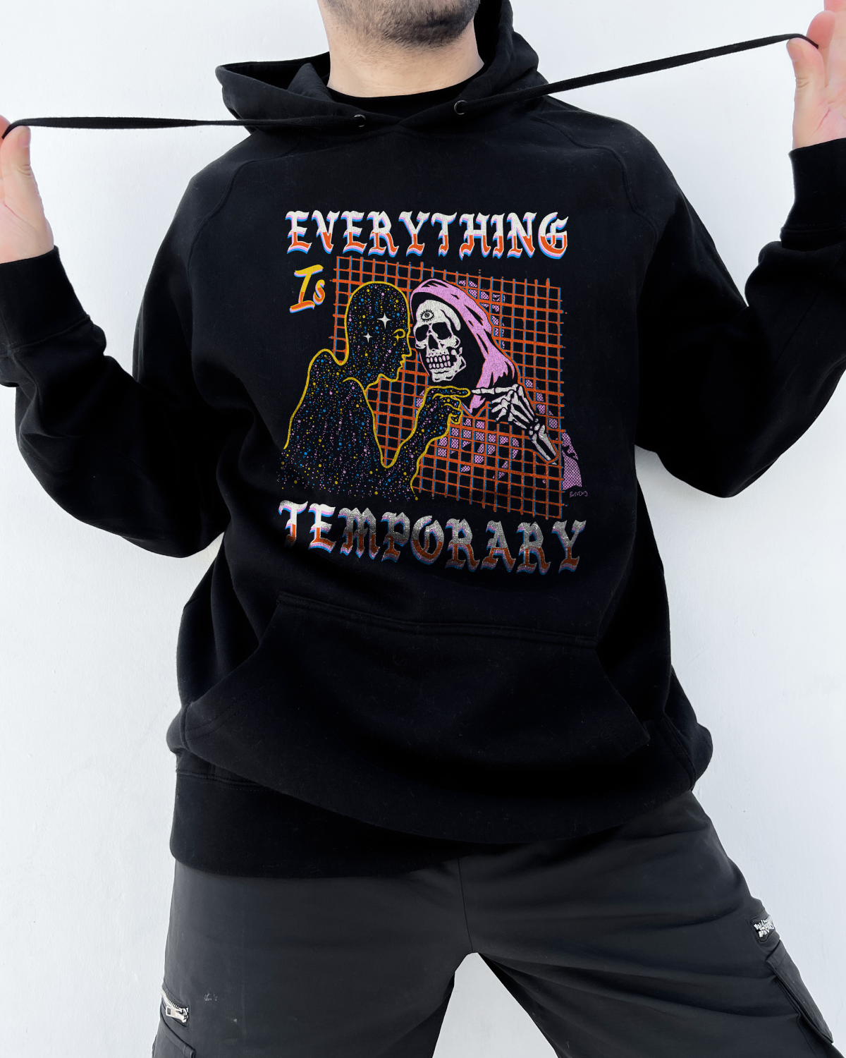 Everything is Temporary Hoodie Australia Online #colour_black