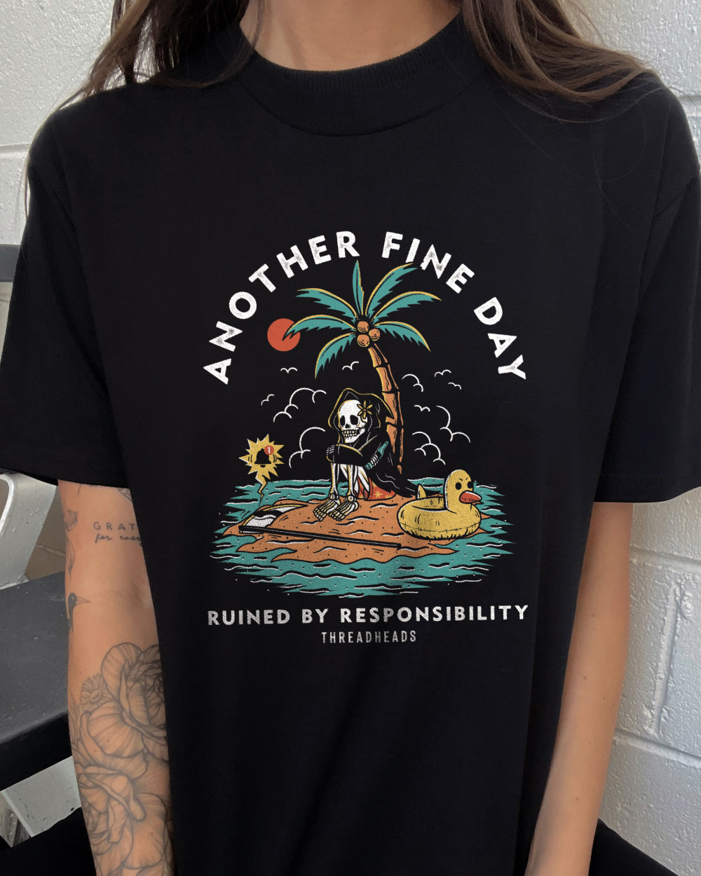 Another Fine Day Ruined by Responsibility T-Shirt Europe Online #colour_black