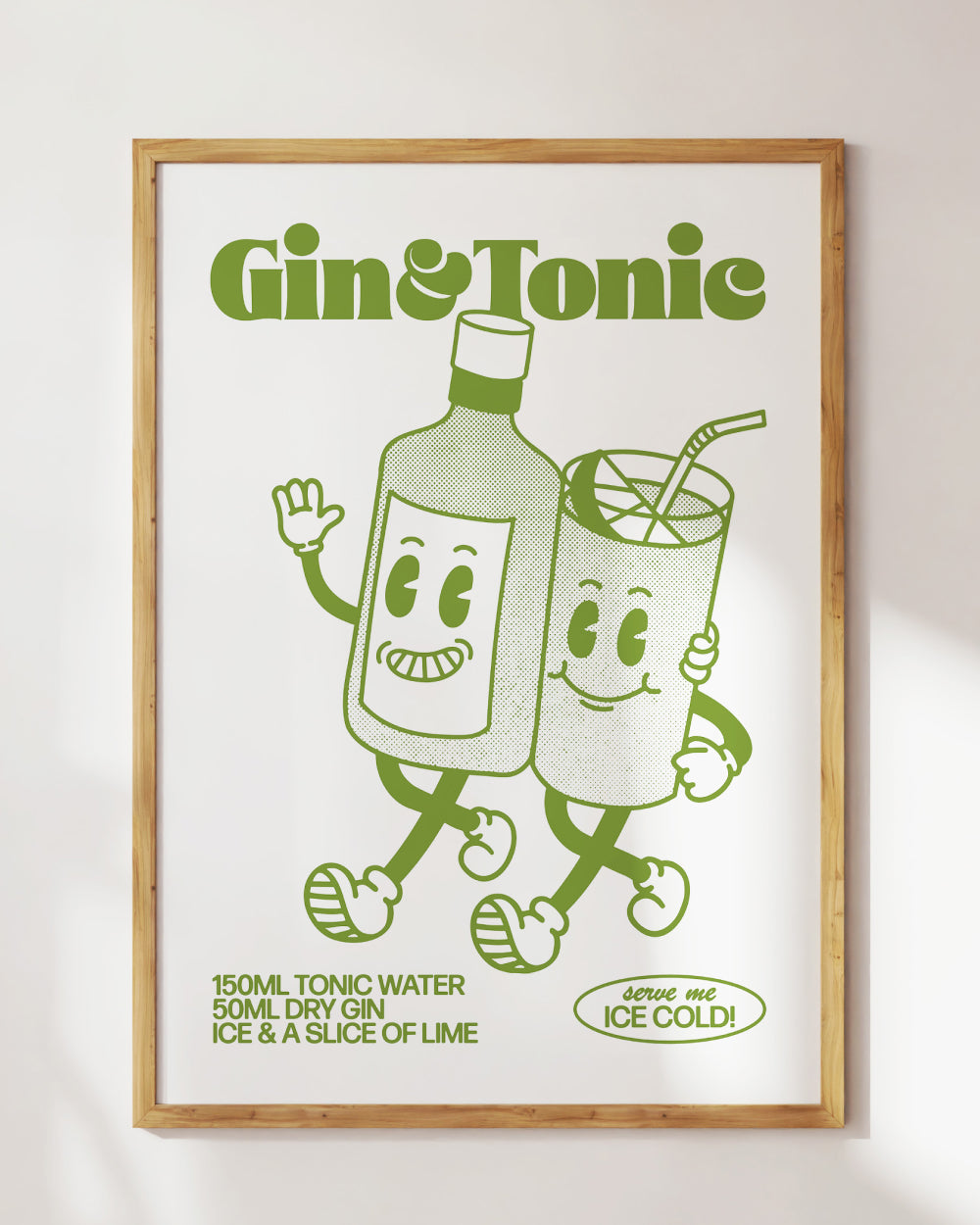 Gin and Tonic Art Print Online Australia #colour_white