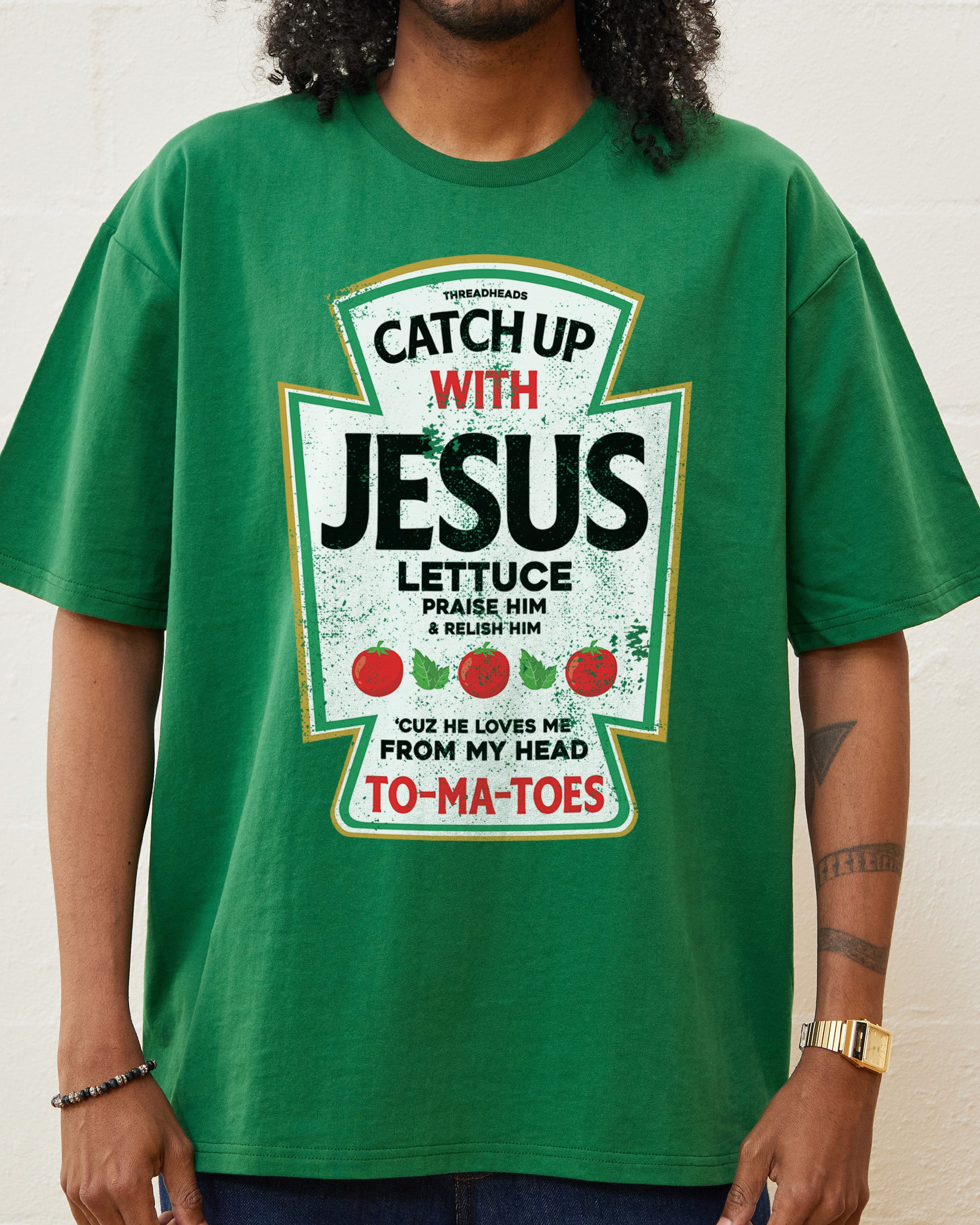 Catch Up with Jesus T-Shirt Europe Online Green