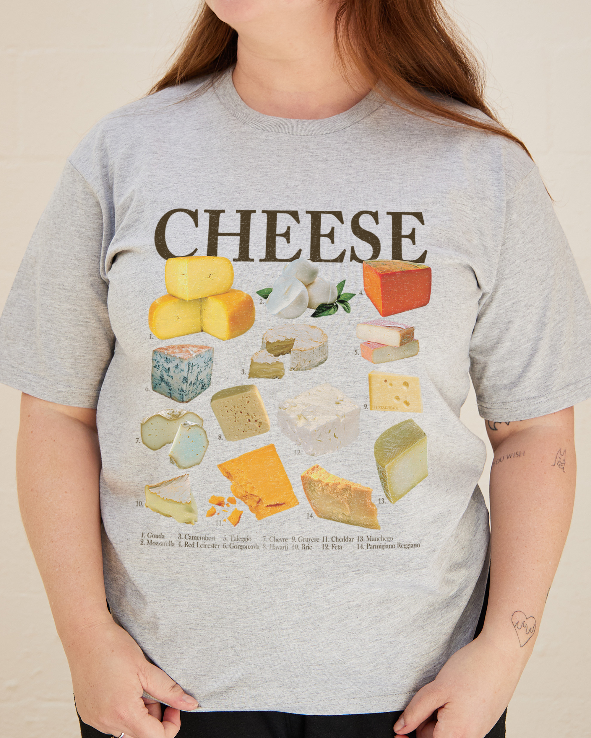 Cheeses T-Shirt Europe Online Grey