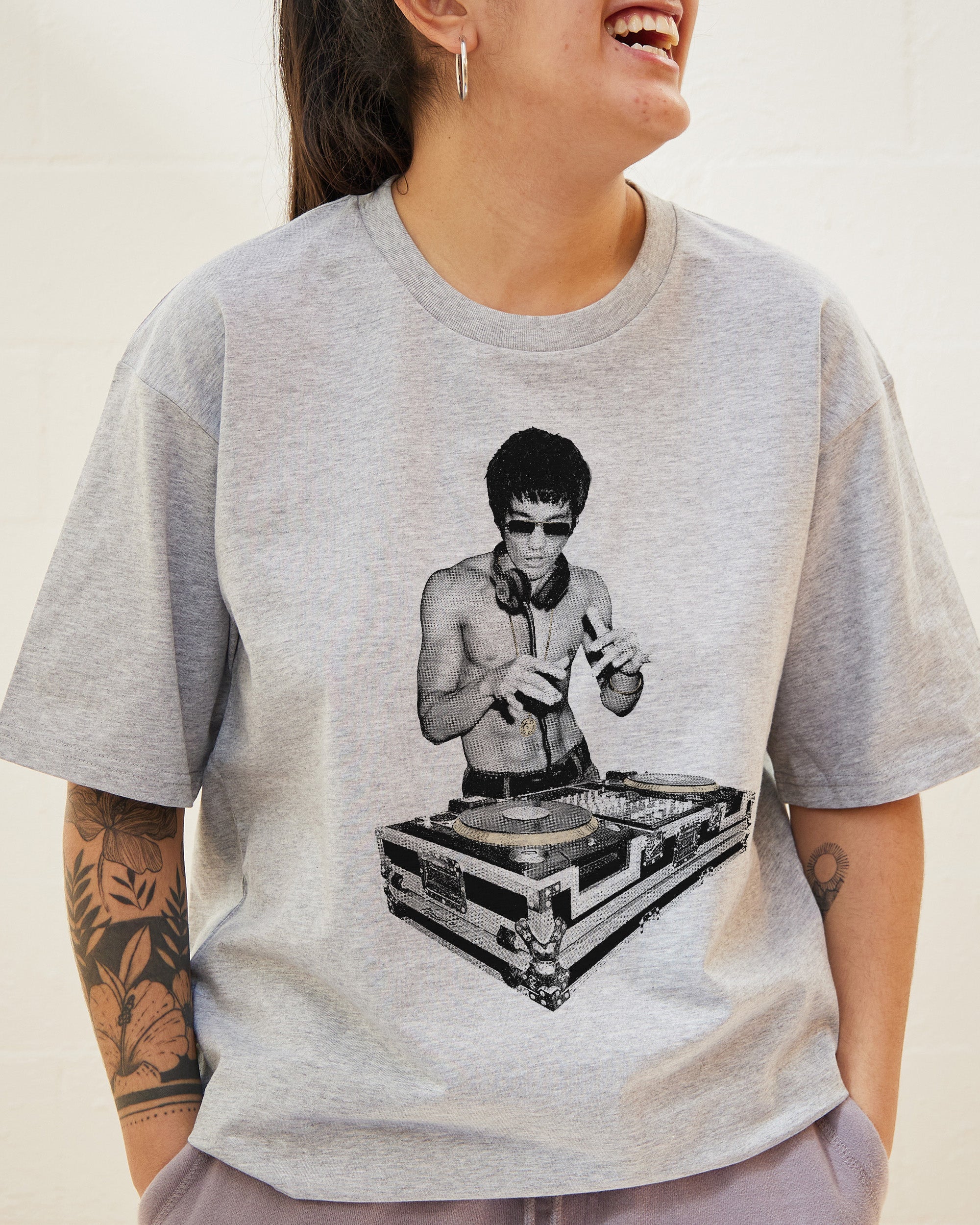 DJ Bruce Lee T-Shirt Australia Online #colour_grey