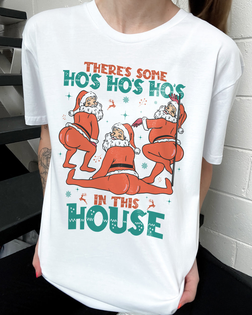 There's Some Ho's Ho's Ho's in This House T-Shirt Europe Online White