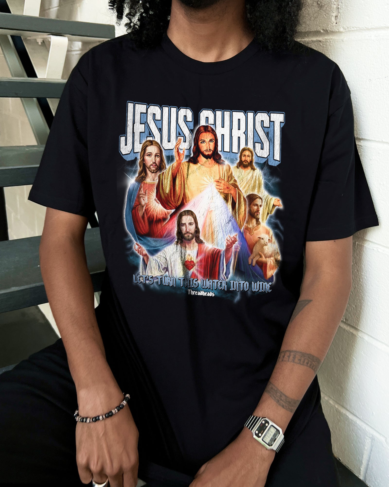 Jesus Christ T-Shirt Europe Online #colour_black