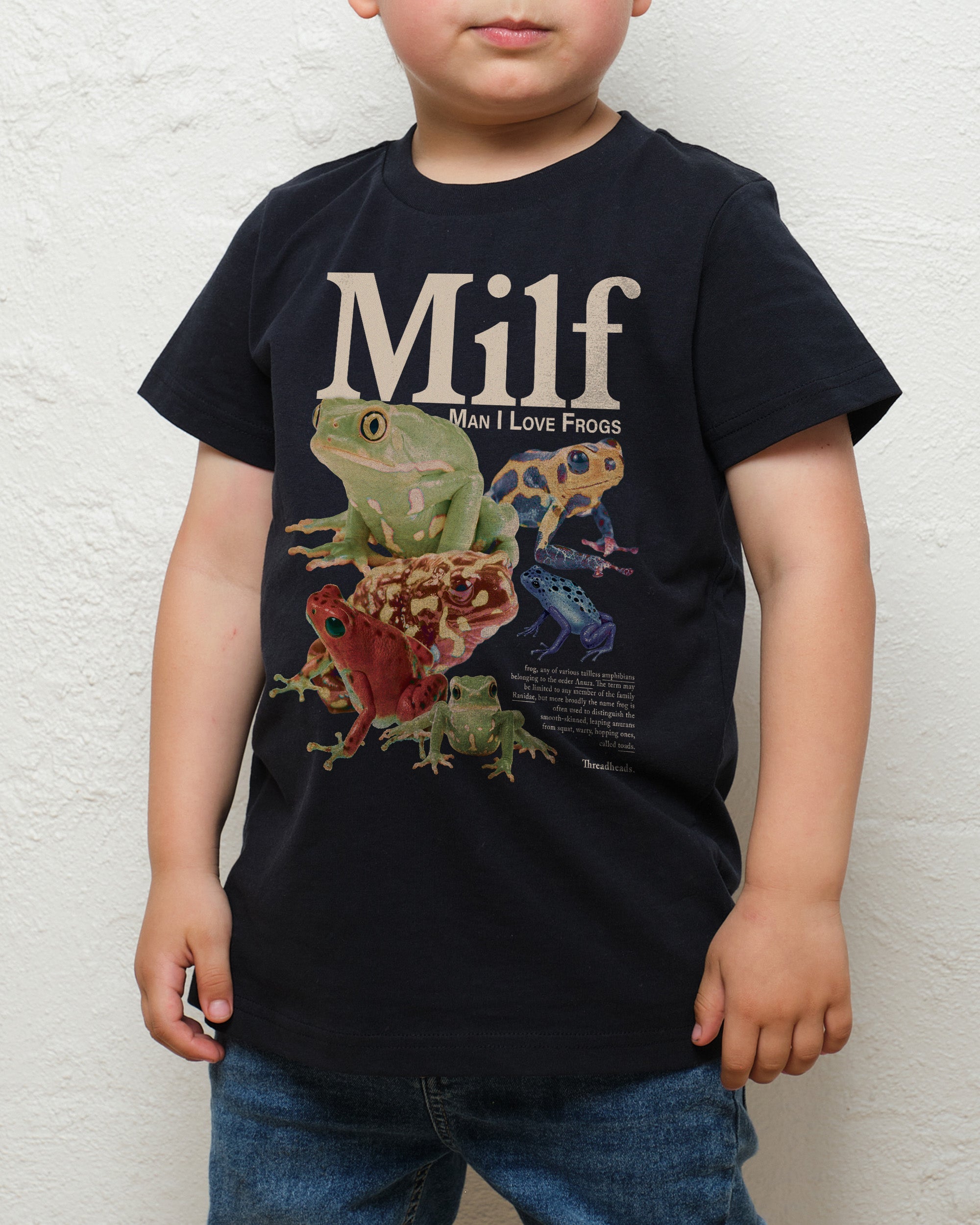 Man I Love Frogs Kids T-Shirt Australia Online Navy