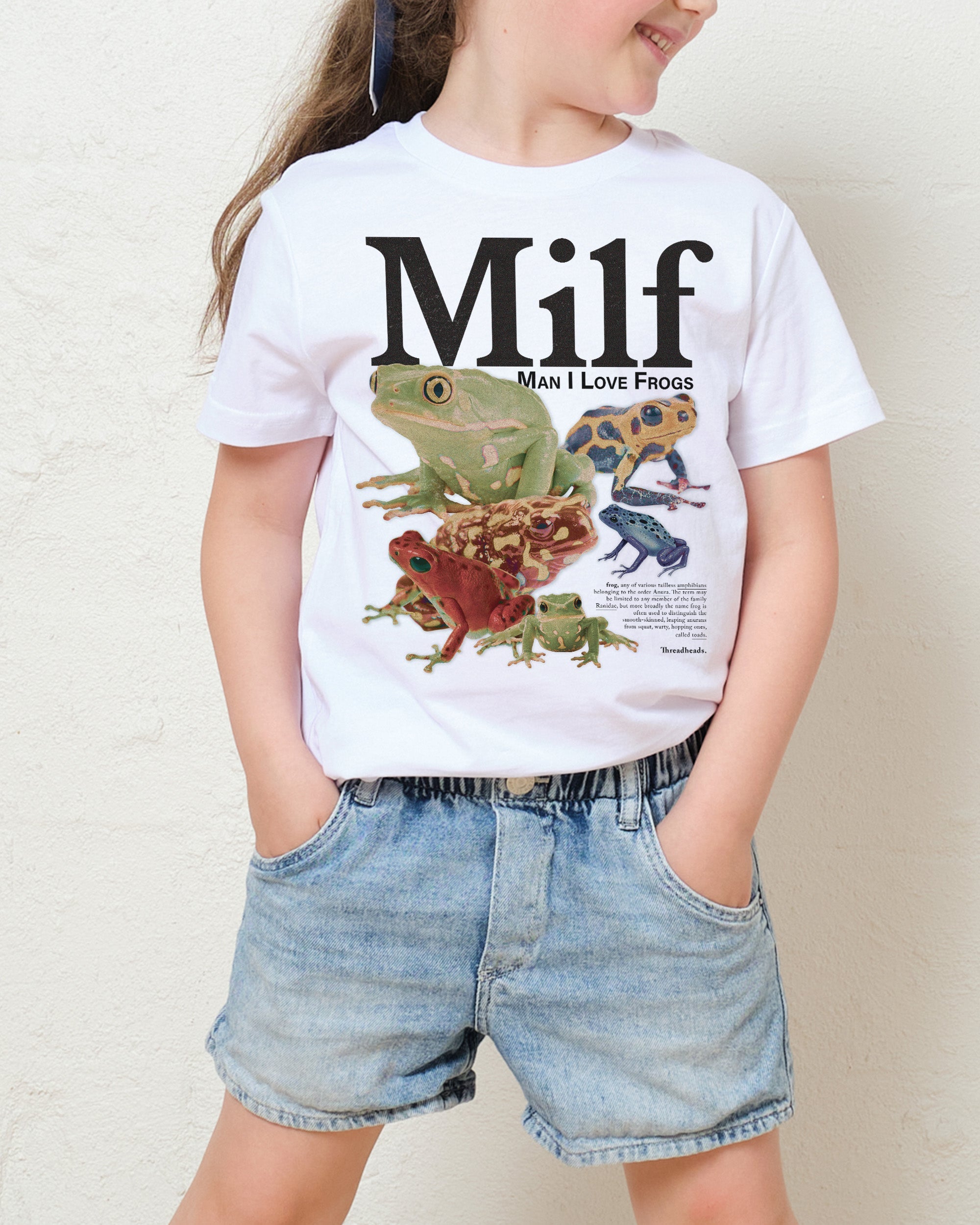 Man I Love Frogs Kids T-Shirt Australia Online White
