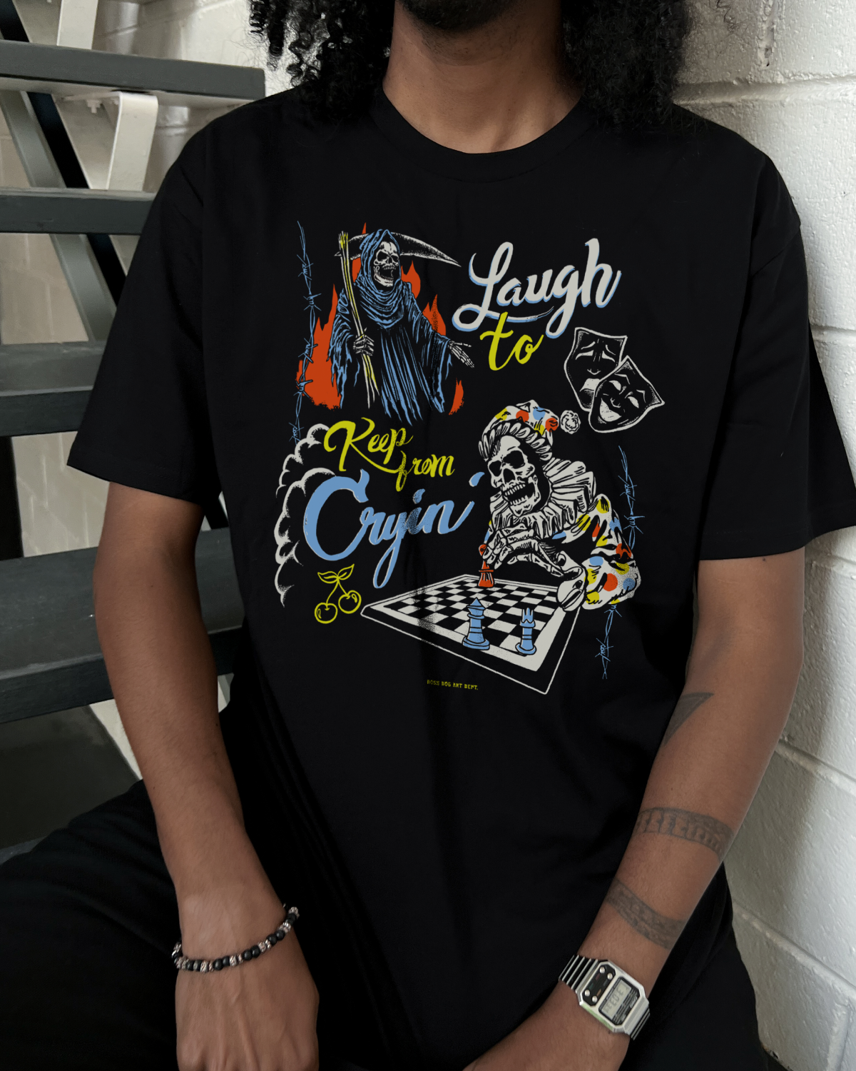 Laugh To Keep From Cryin' T-Shirt Europe Online #colour_black