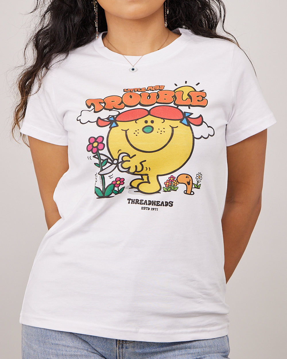 Little Miss Trouble T-Shirt Europe Online #colour_white