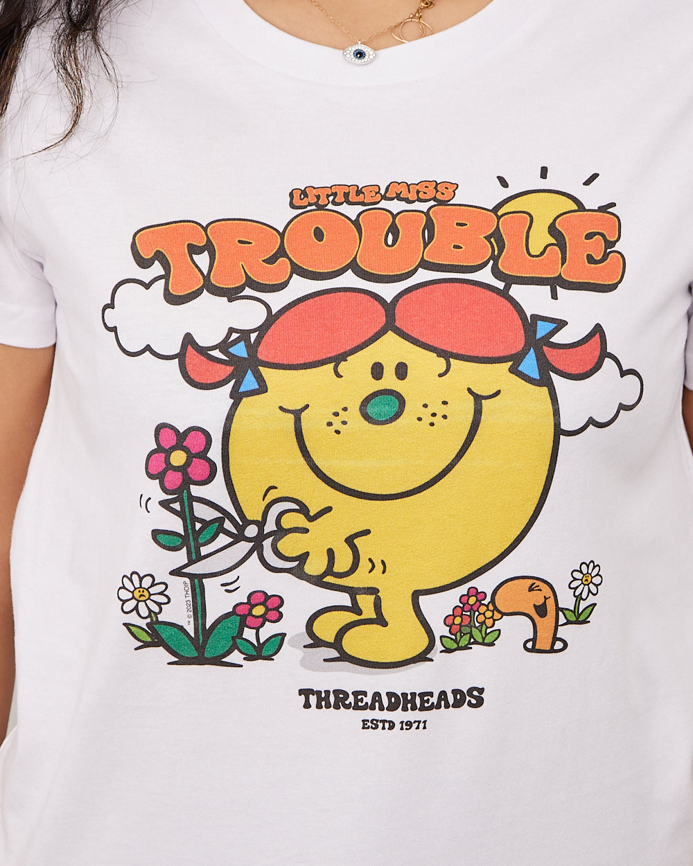 Little Miss Trouble T-Shirt Australia Online #colour_white