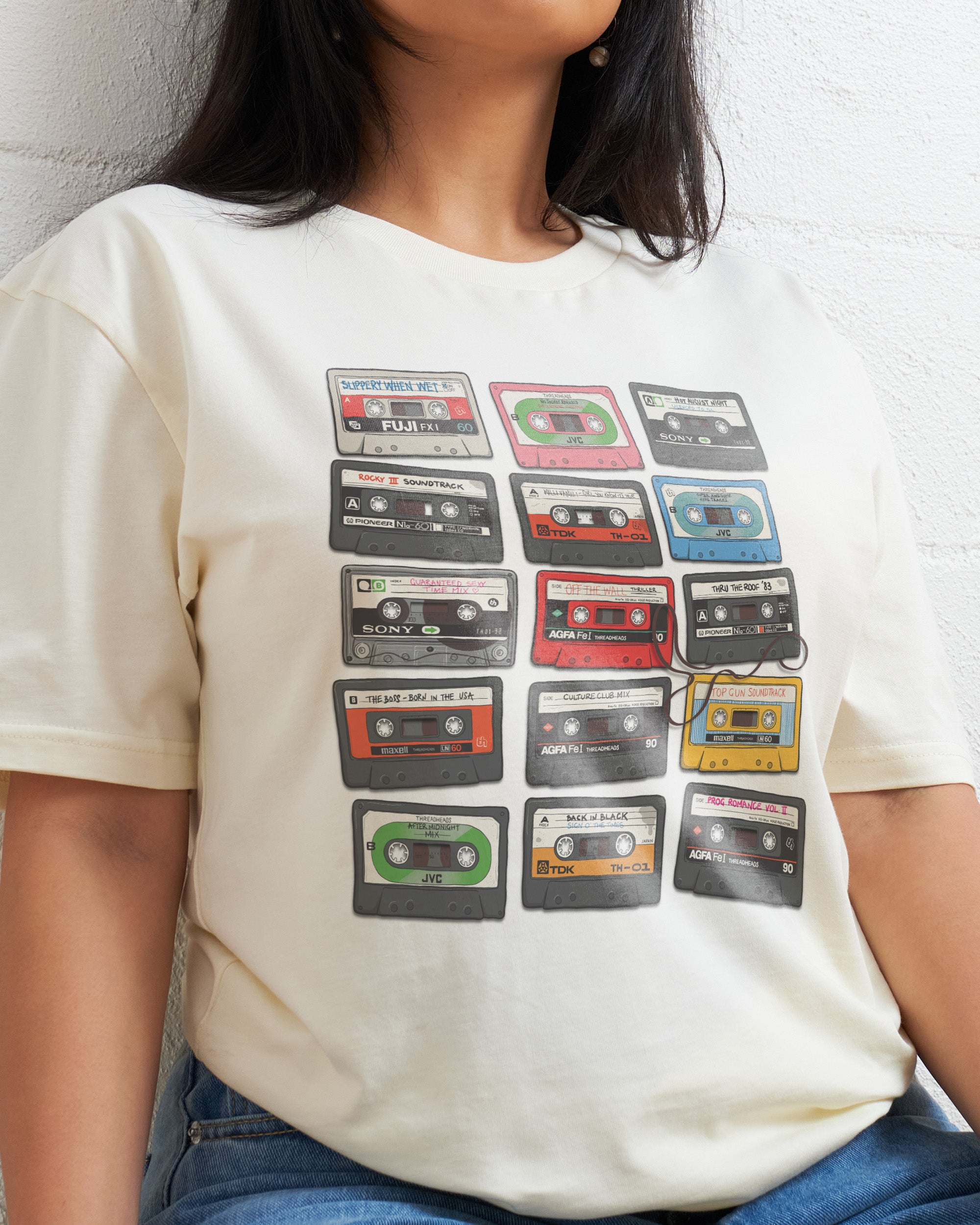 Cassette Tapes T-Shirt Australia Online #colour_natural