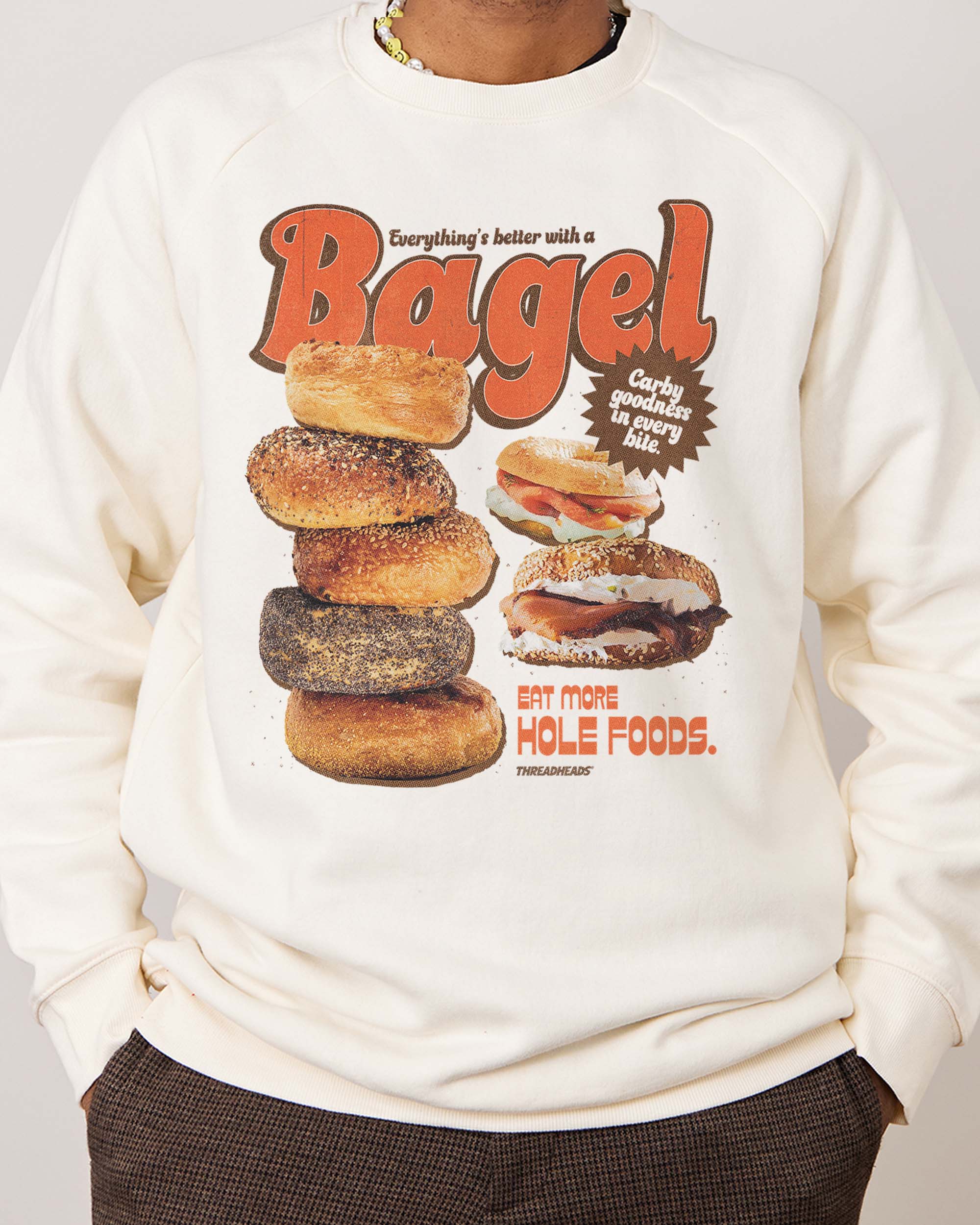 Everything's Better with a Bagel Jumper Australia Online Natural