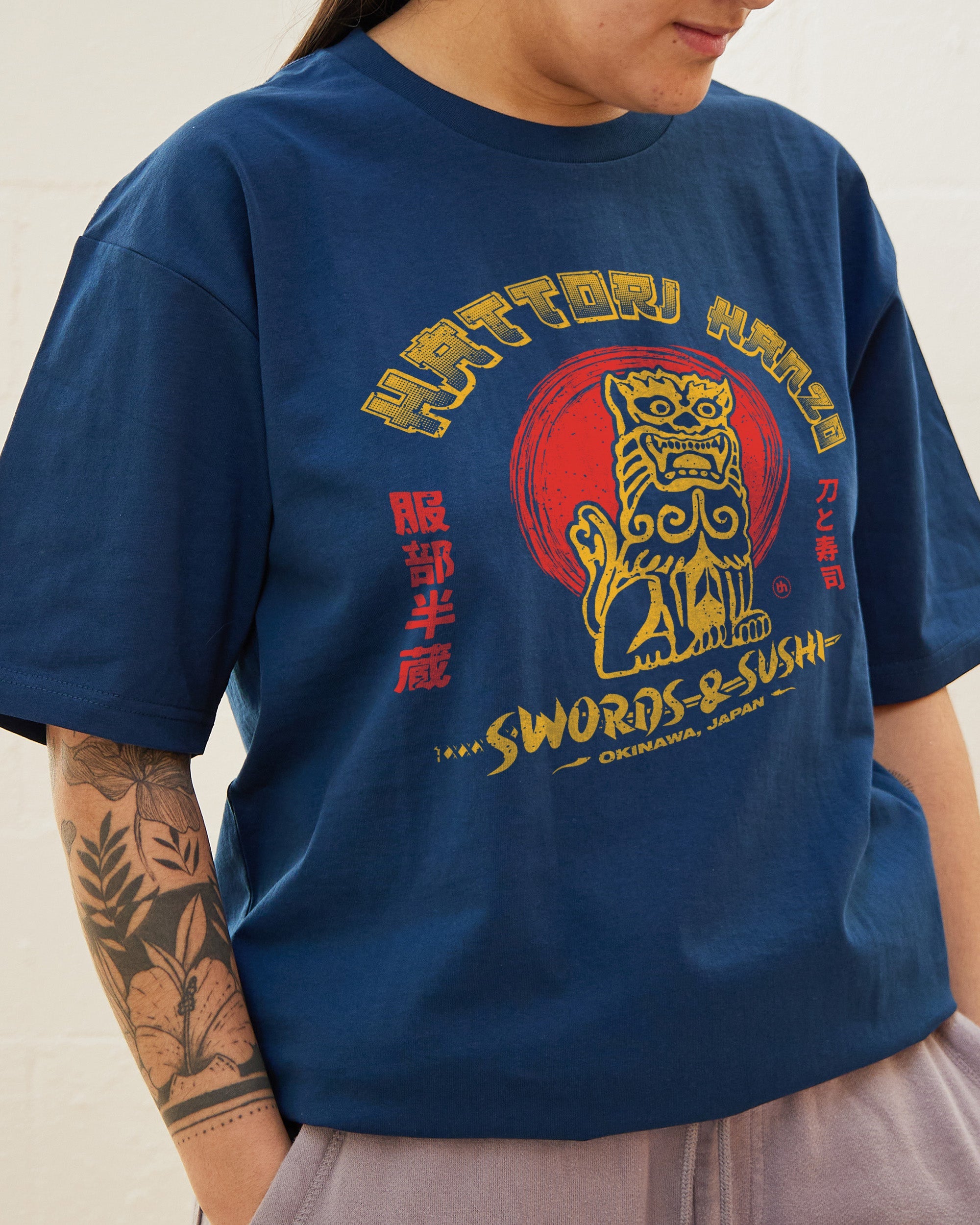 Hattori Hanzo Swords and Sushi T-Shirt Australia Online #colour_navy