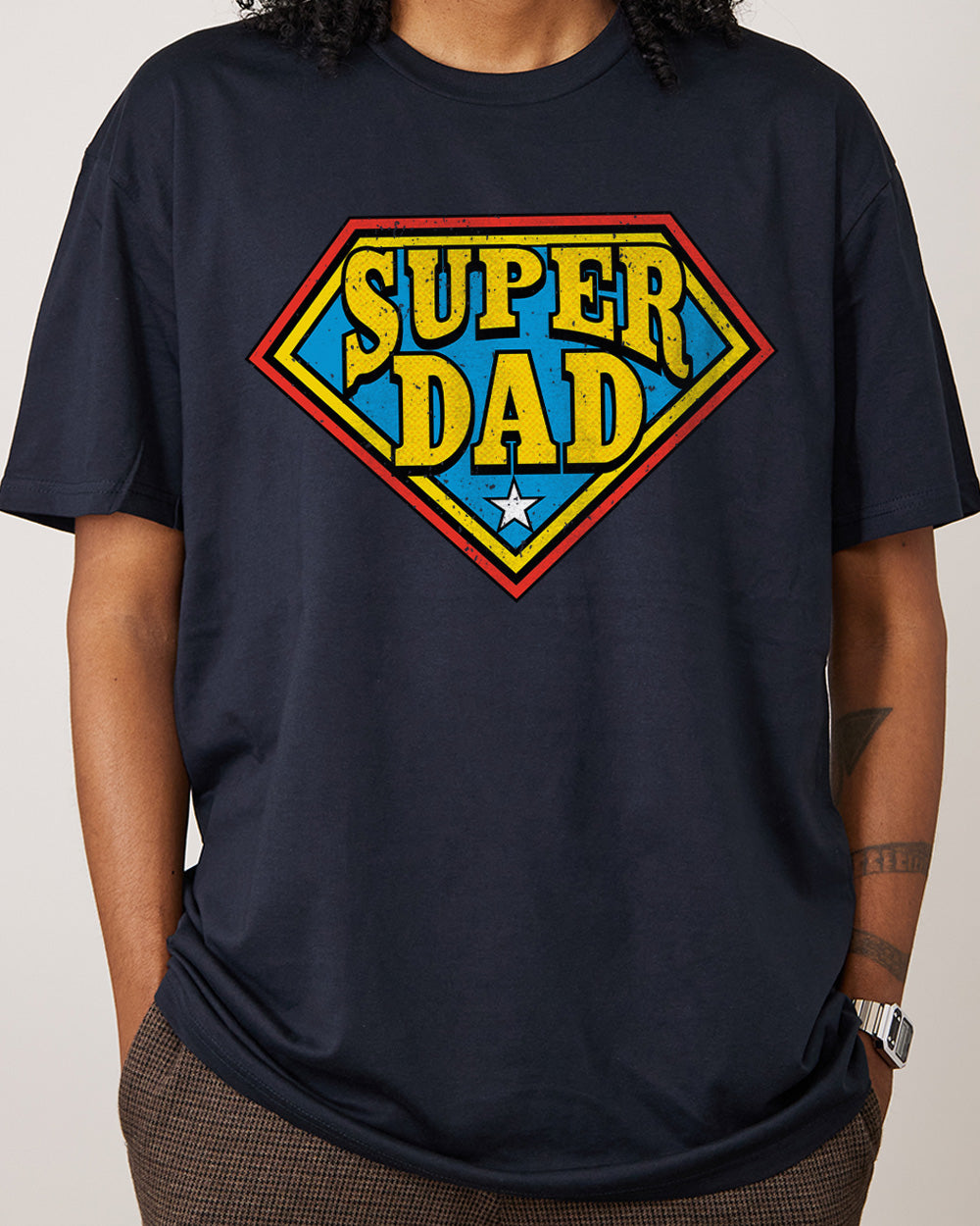 Super Dad T-Shirt Europe Online #colour_navy