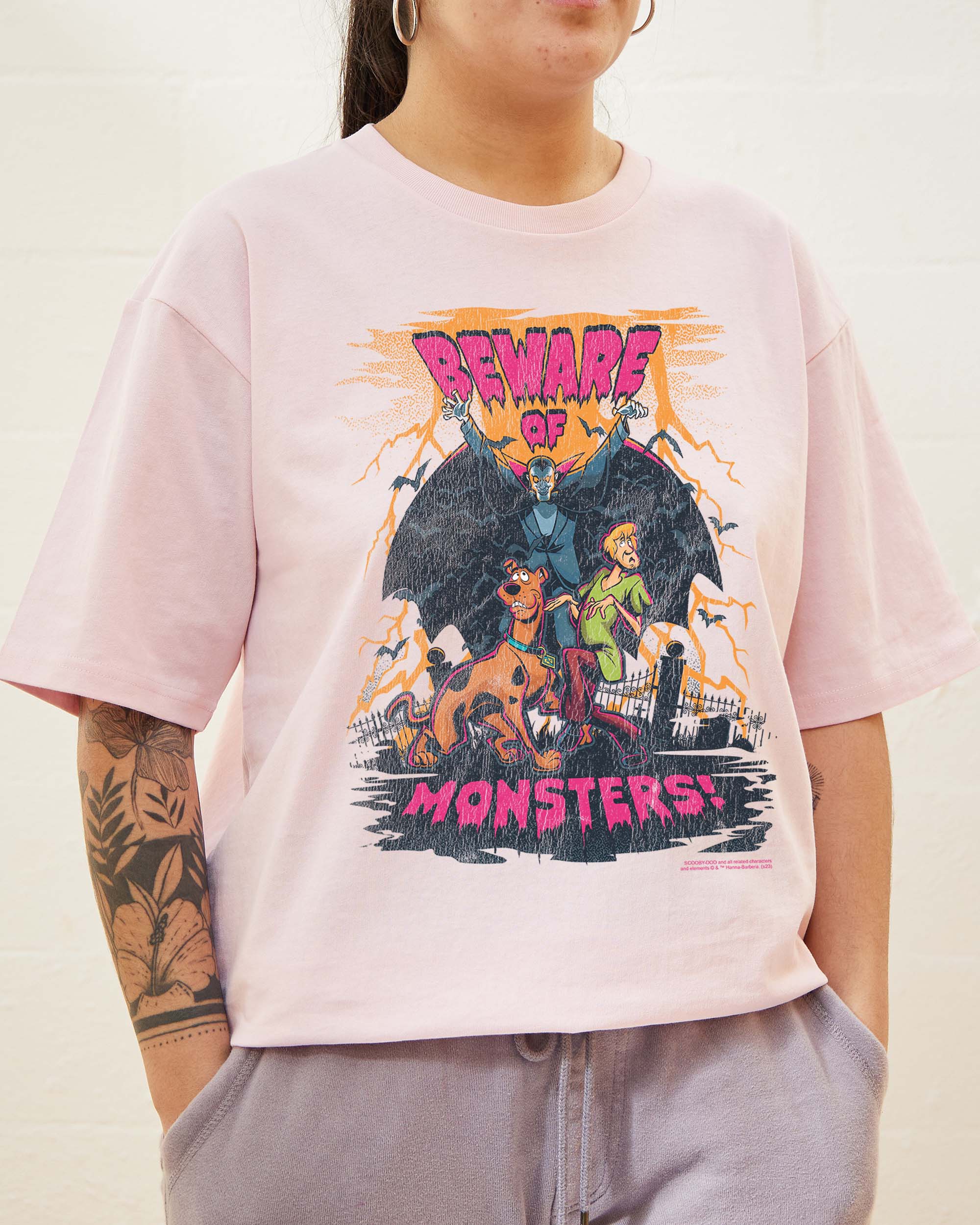 Beware of Monsters T-Shirt Europe Online Pink