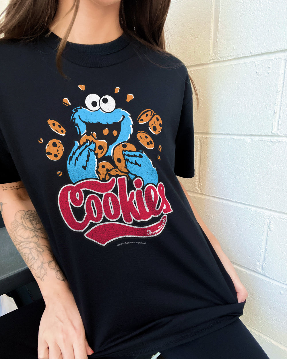 Cookie Monster Cookies T-Shirt Europe Online #colour_black