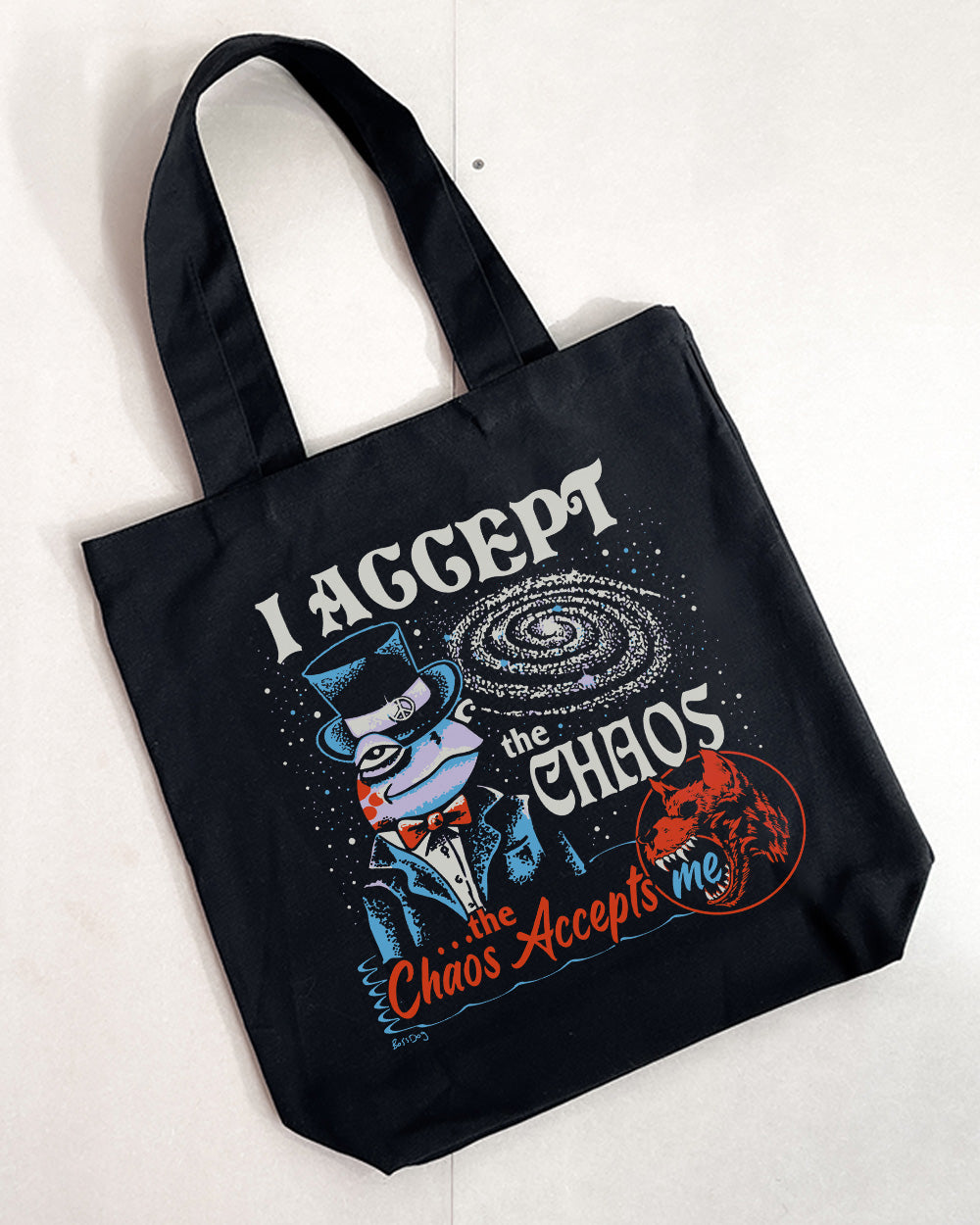 I Accept the Chaos Tote Bag Europe Online #colour_black