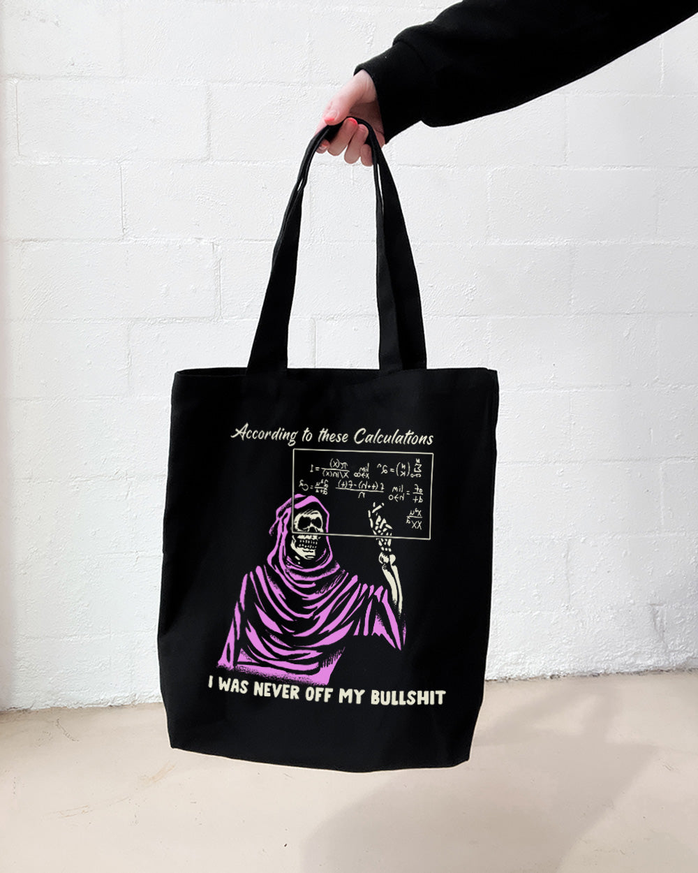 Calculations Tote Bag Europe Online #colour_black