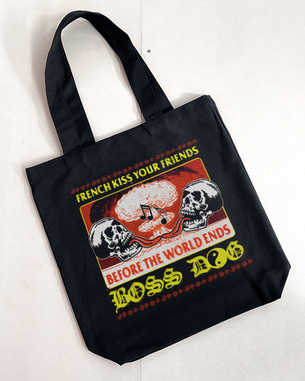 French Kiss Your Friends Tote Bag Europe Online #colour_black