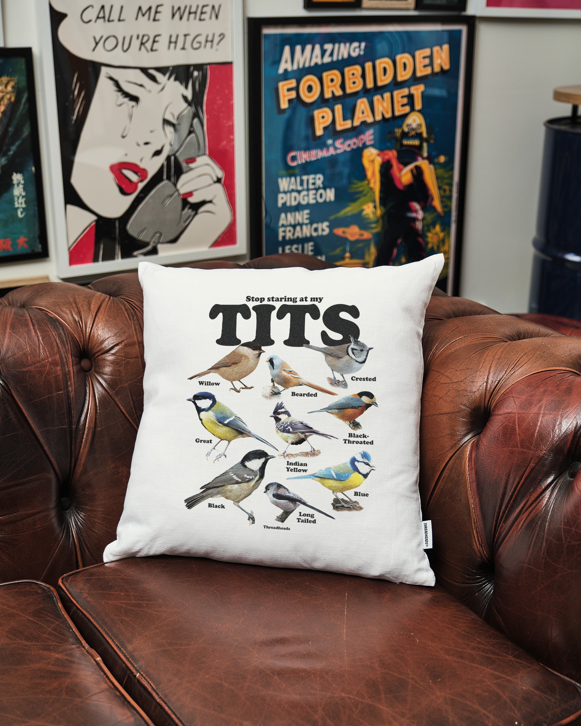 Stop Staring At My Tits Cushion Australia Online White
