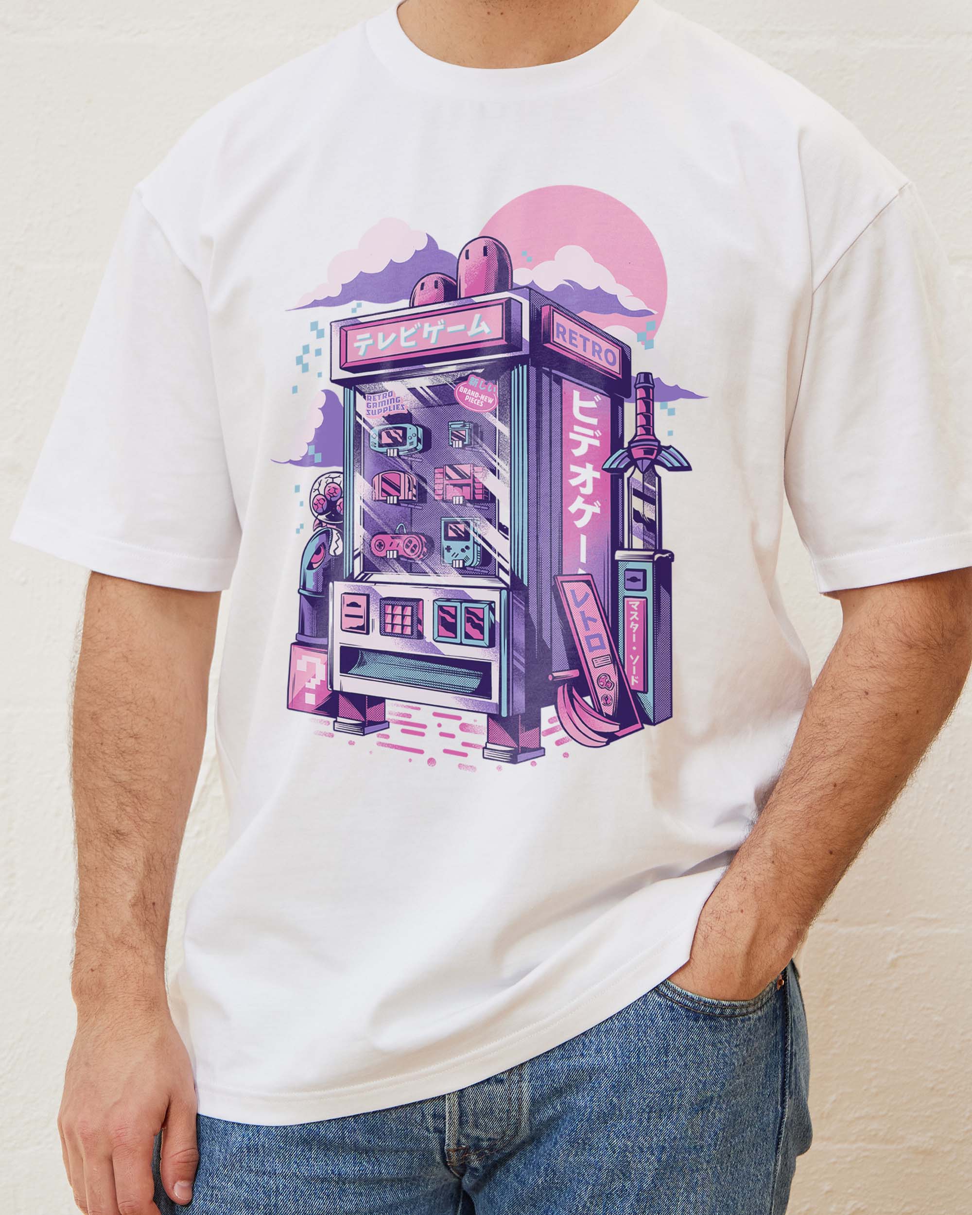Retro Vending Machine T-Shirt Australia Online White