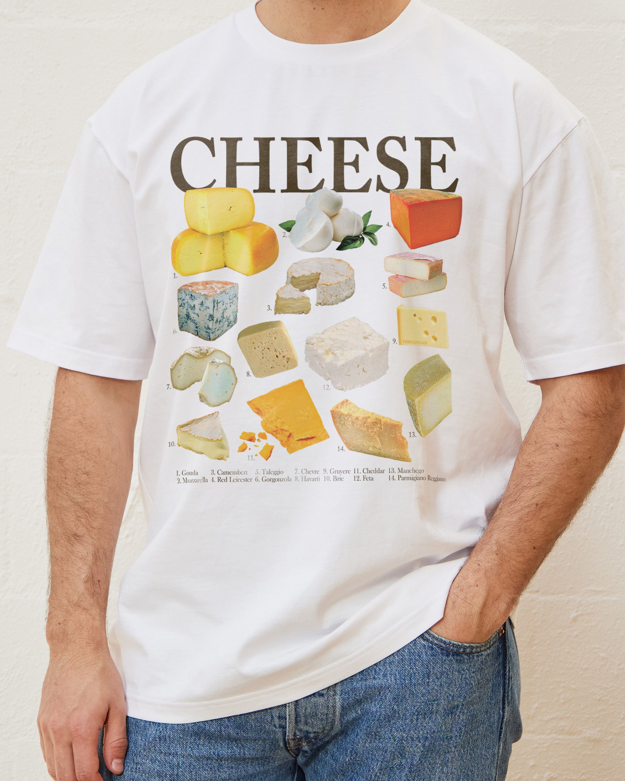 Cheeses T-Shirt Europe Online White