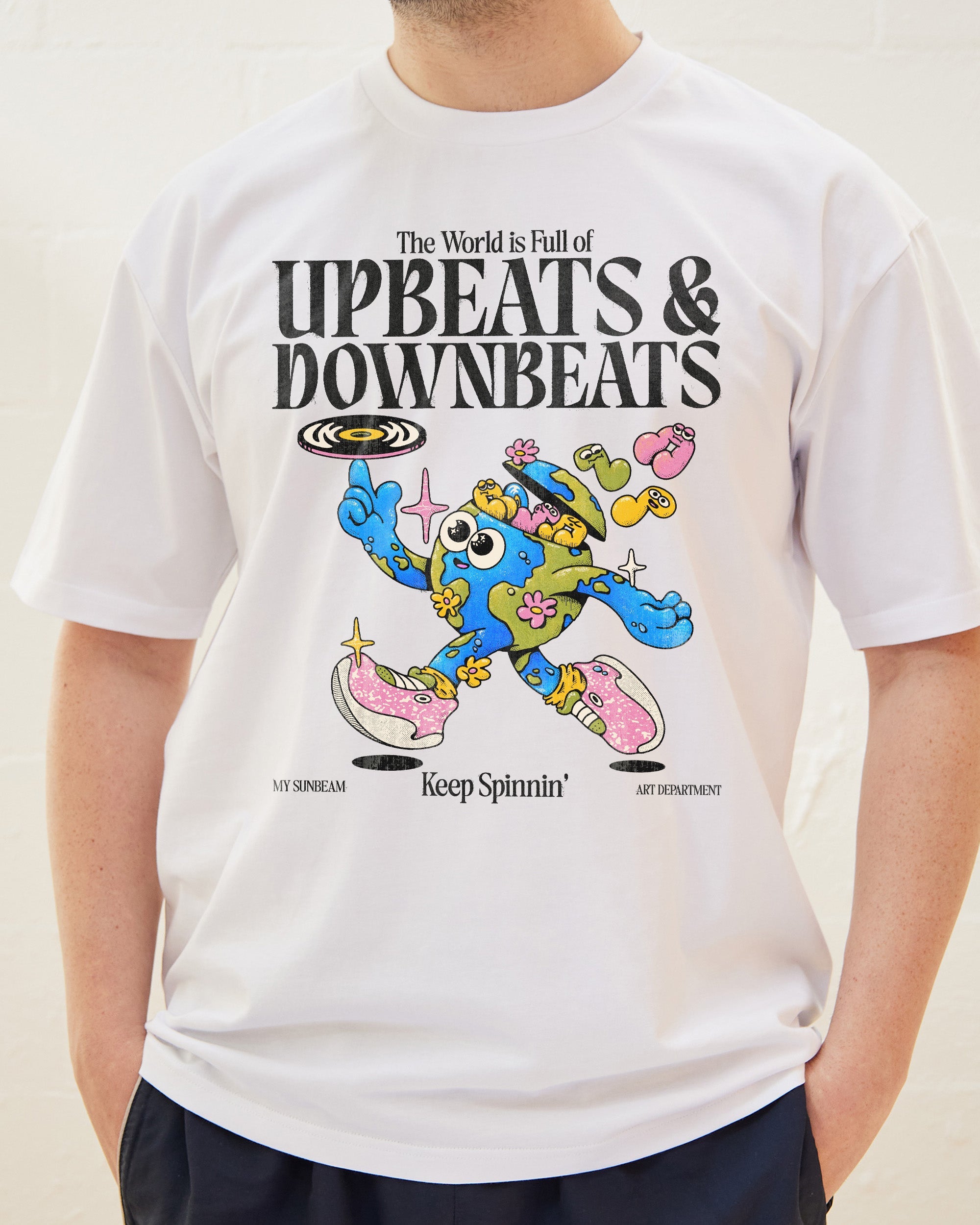 Upbeats & Downbeats T-Shirt Australia Online White