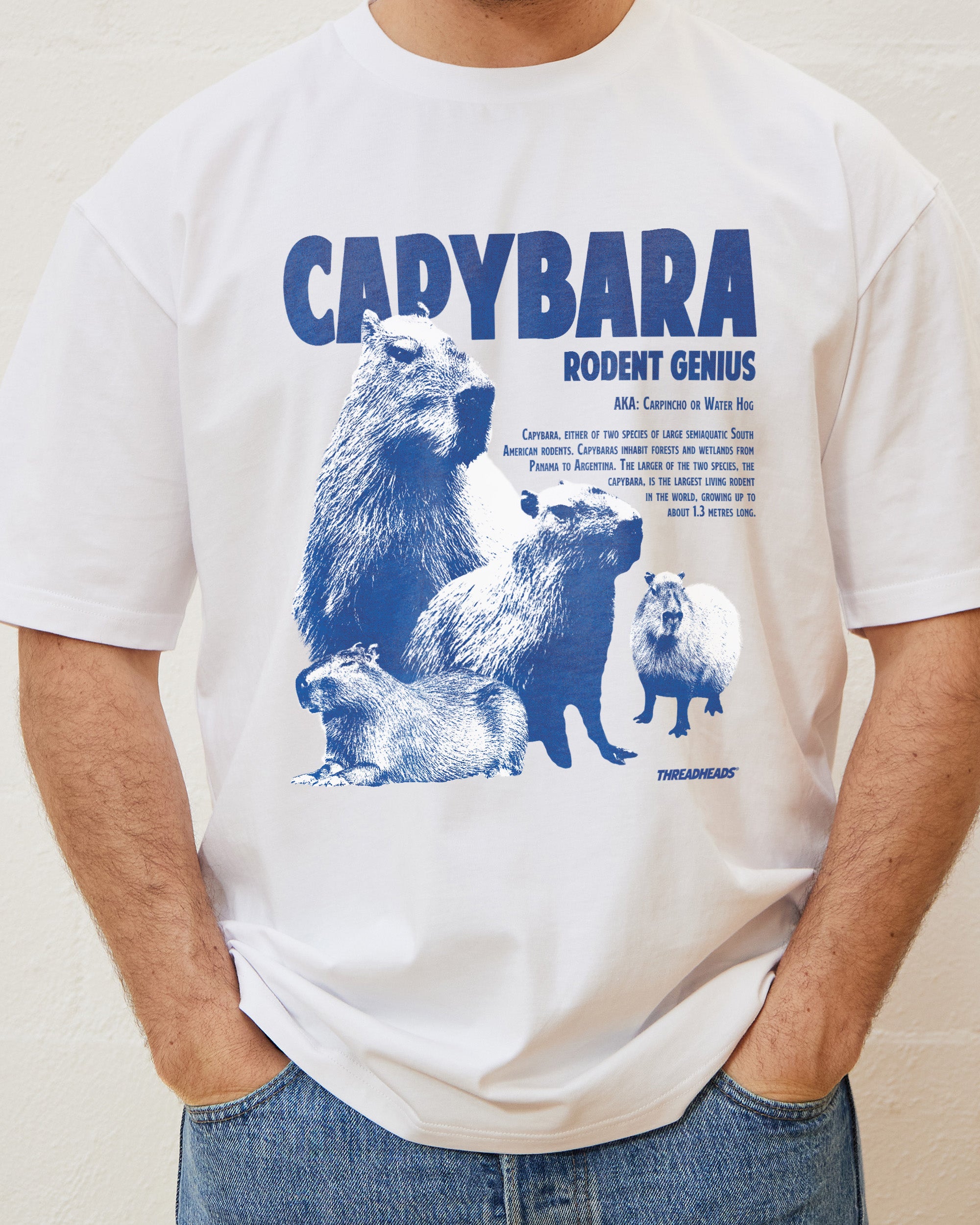 Capybara Rodent Genius T-Shirt Europe Online White