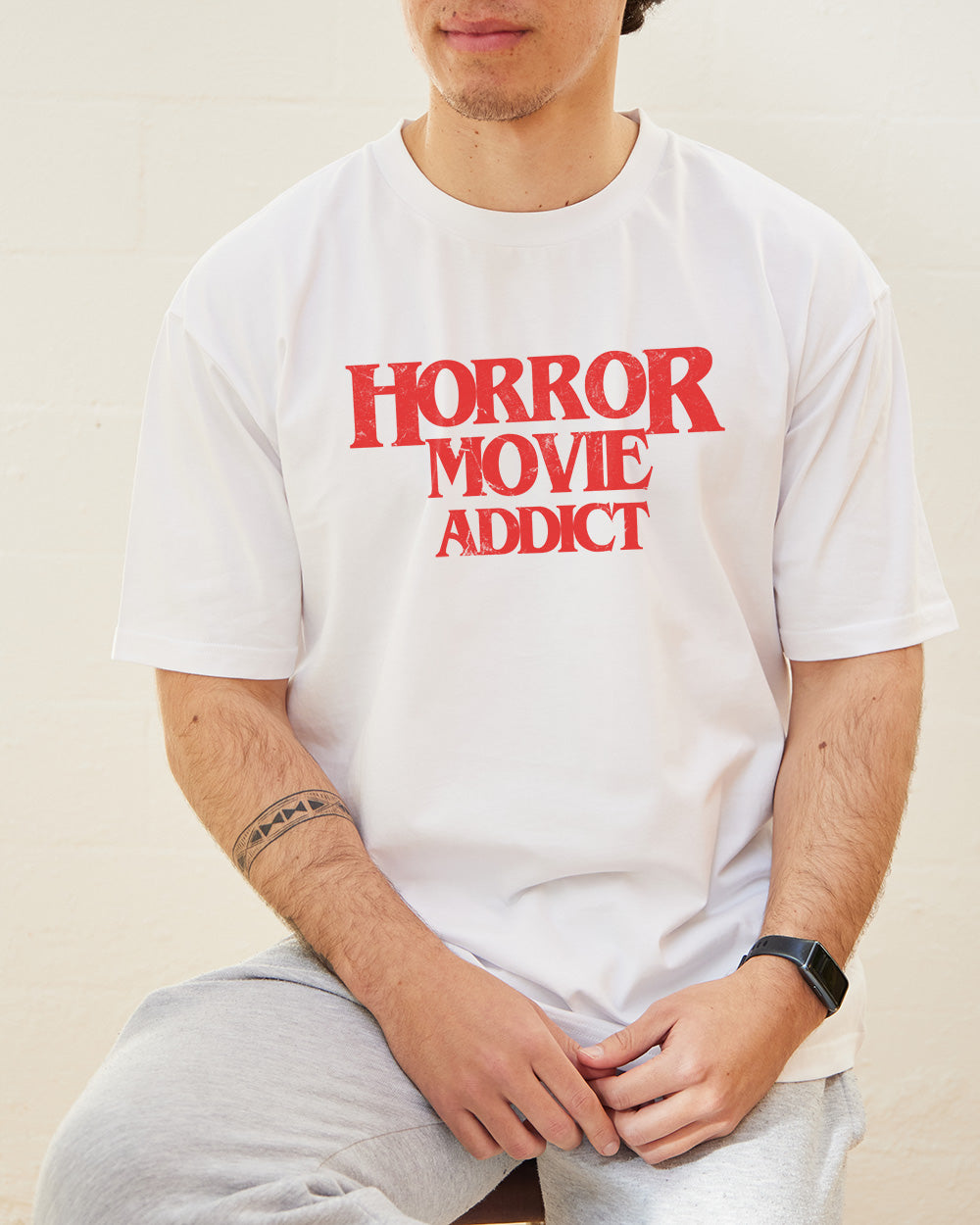 Horror Movie Addict T-Shirt Europe Online White