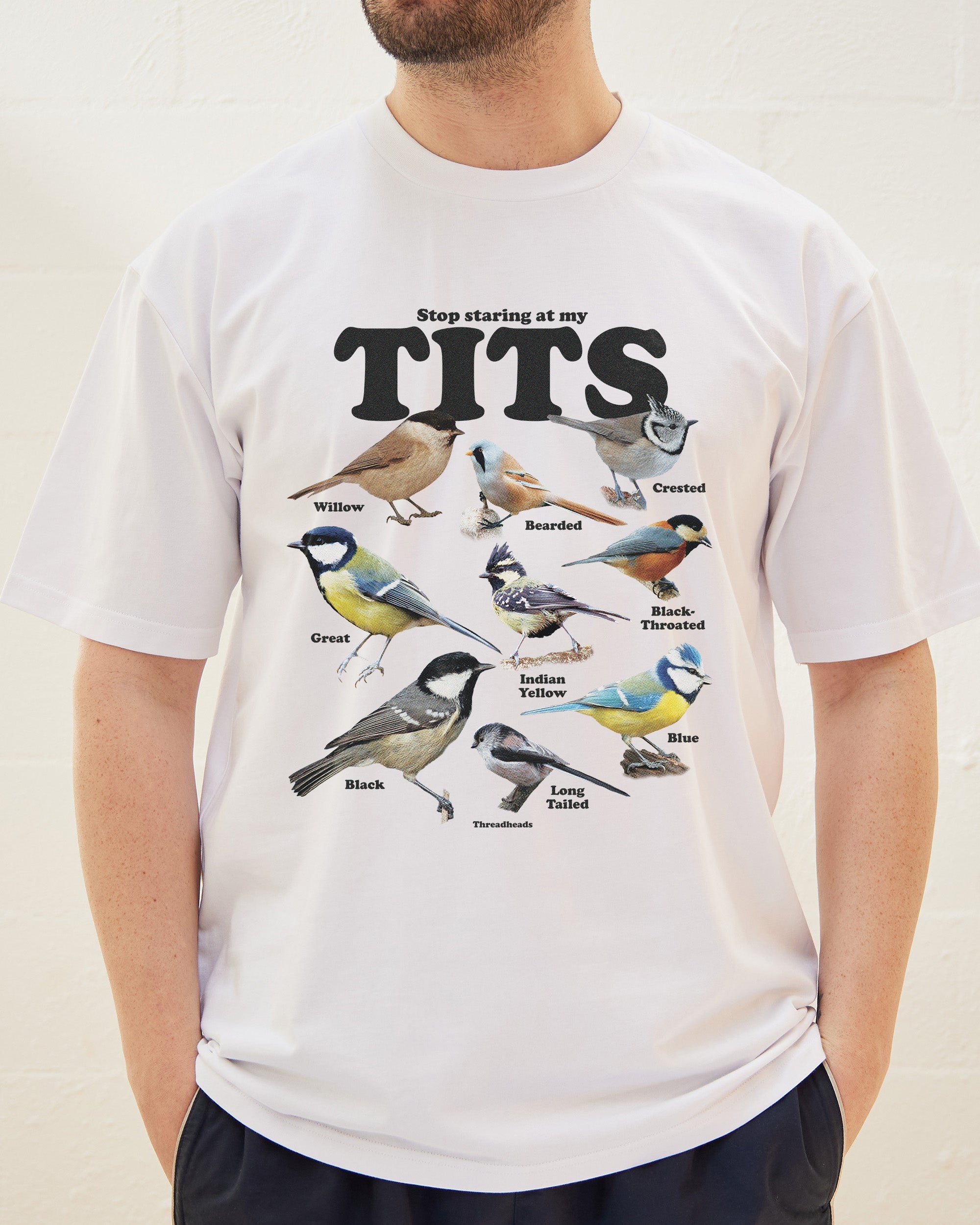 Stop Staring At My Tits T-Shirt Australia Online White