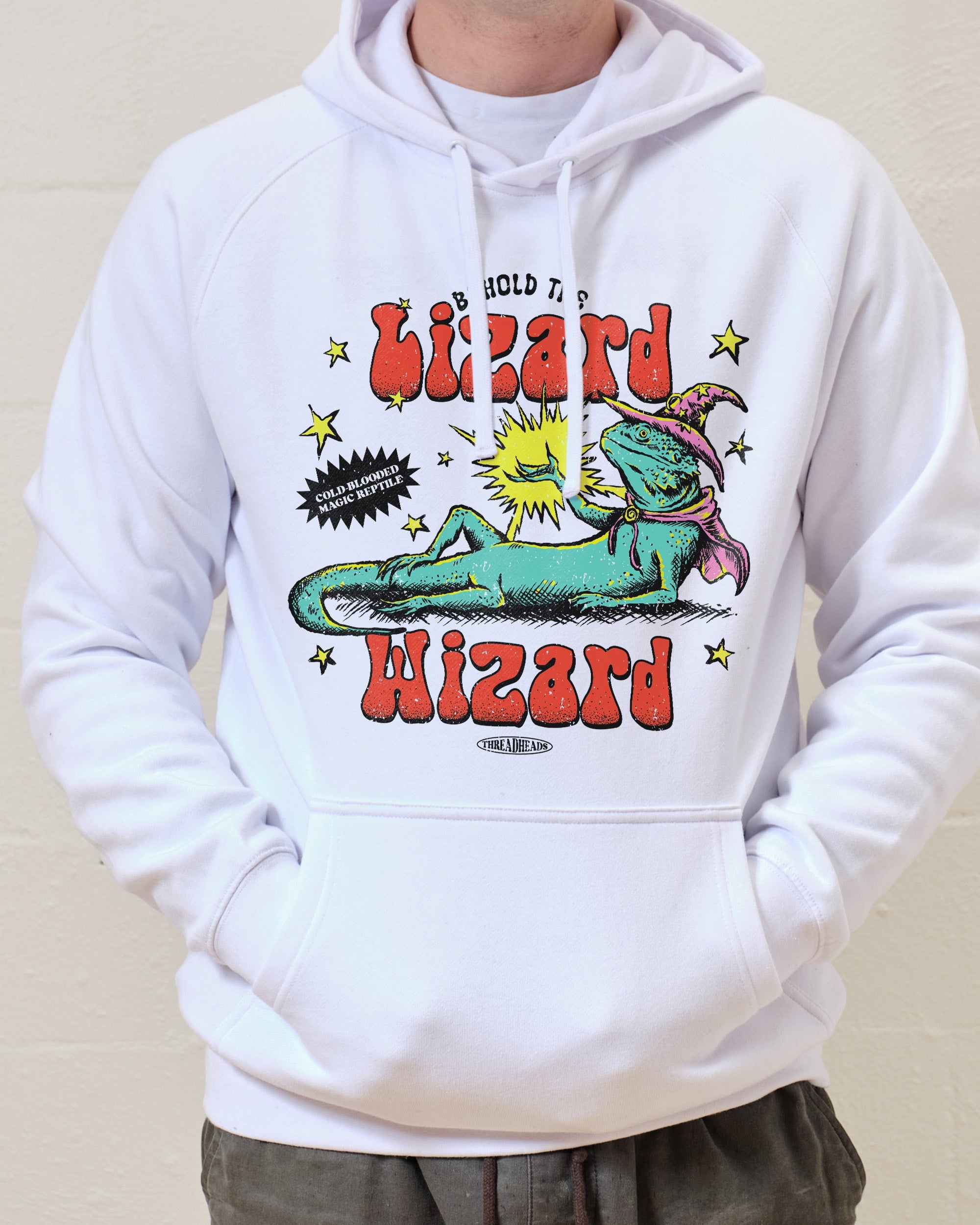 Lizard Wizard Hoodie Australia Online White