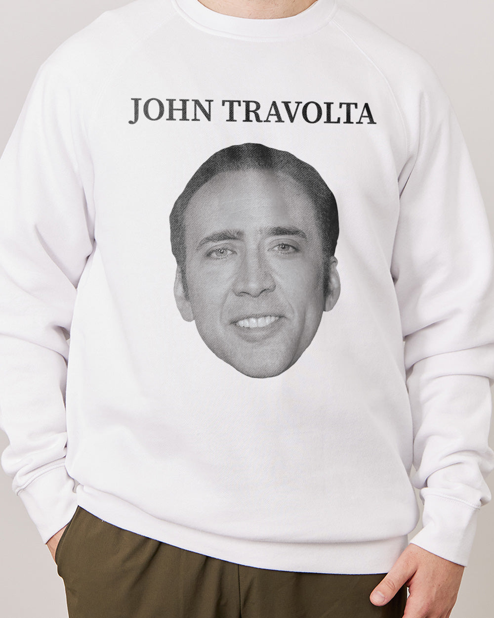John Travolta Jumper Europe Online White