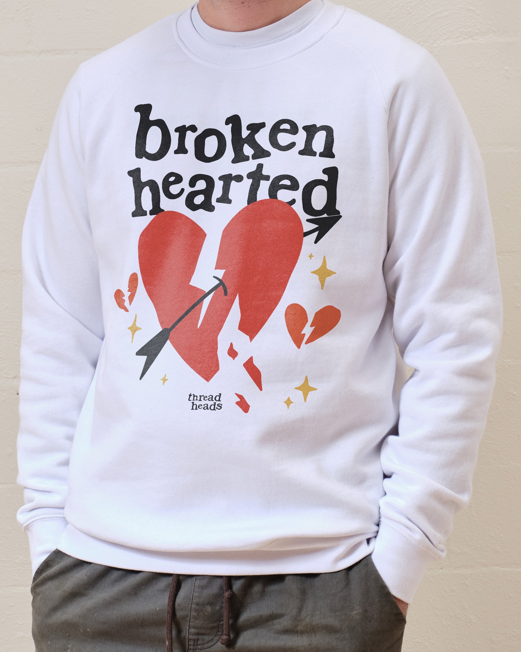 Broken Hearted Jumper Australia Online White