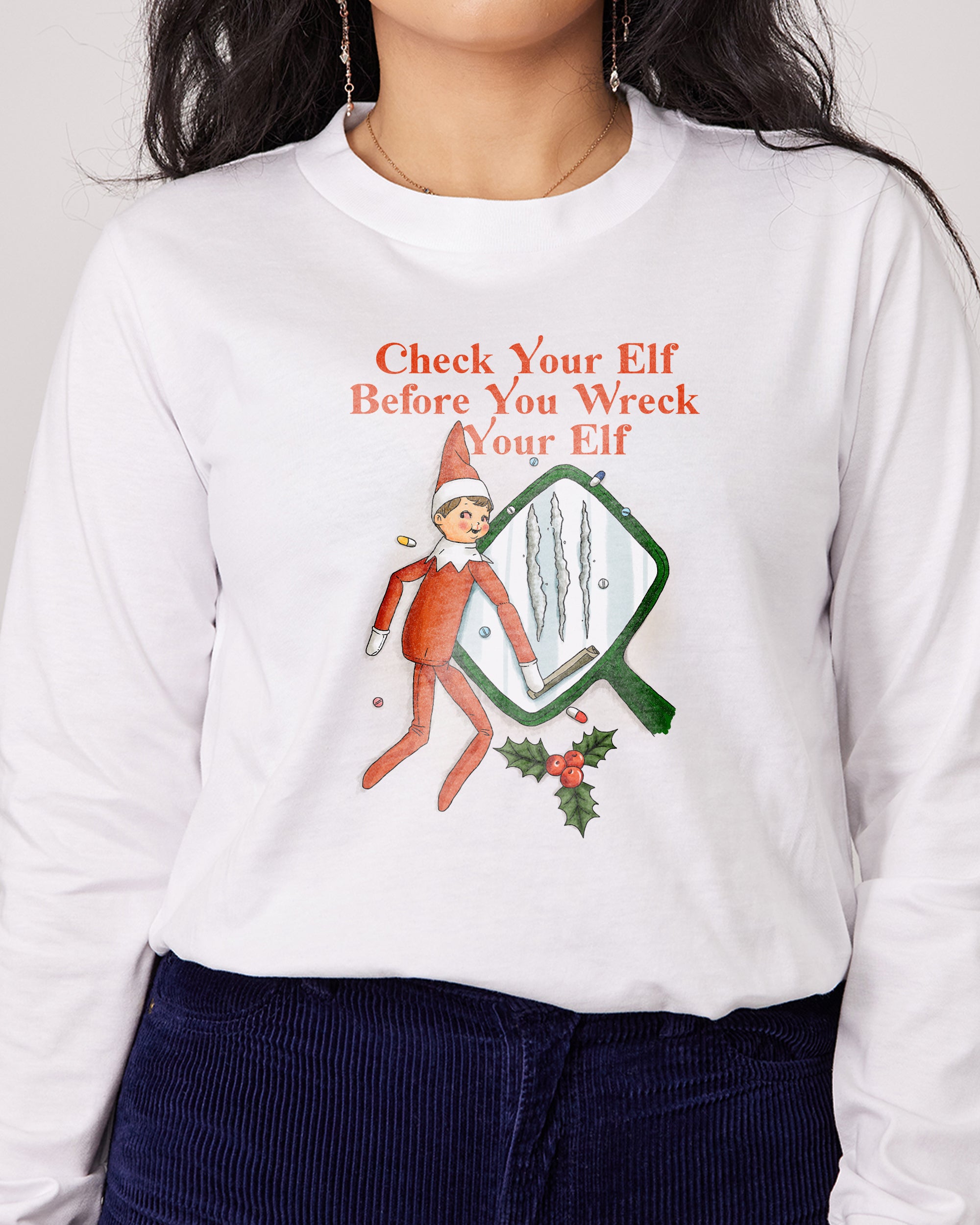 Check your Elf Long Sleeve Europe Online White