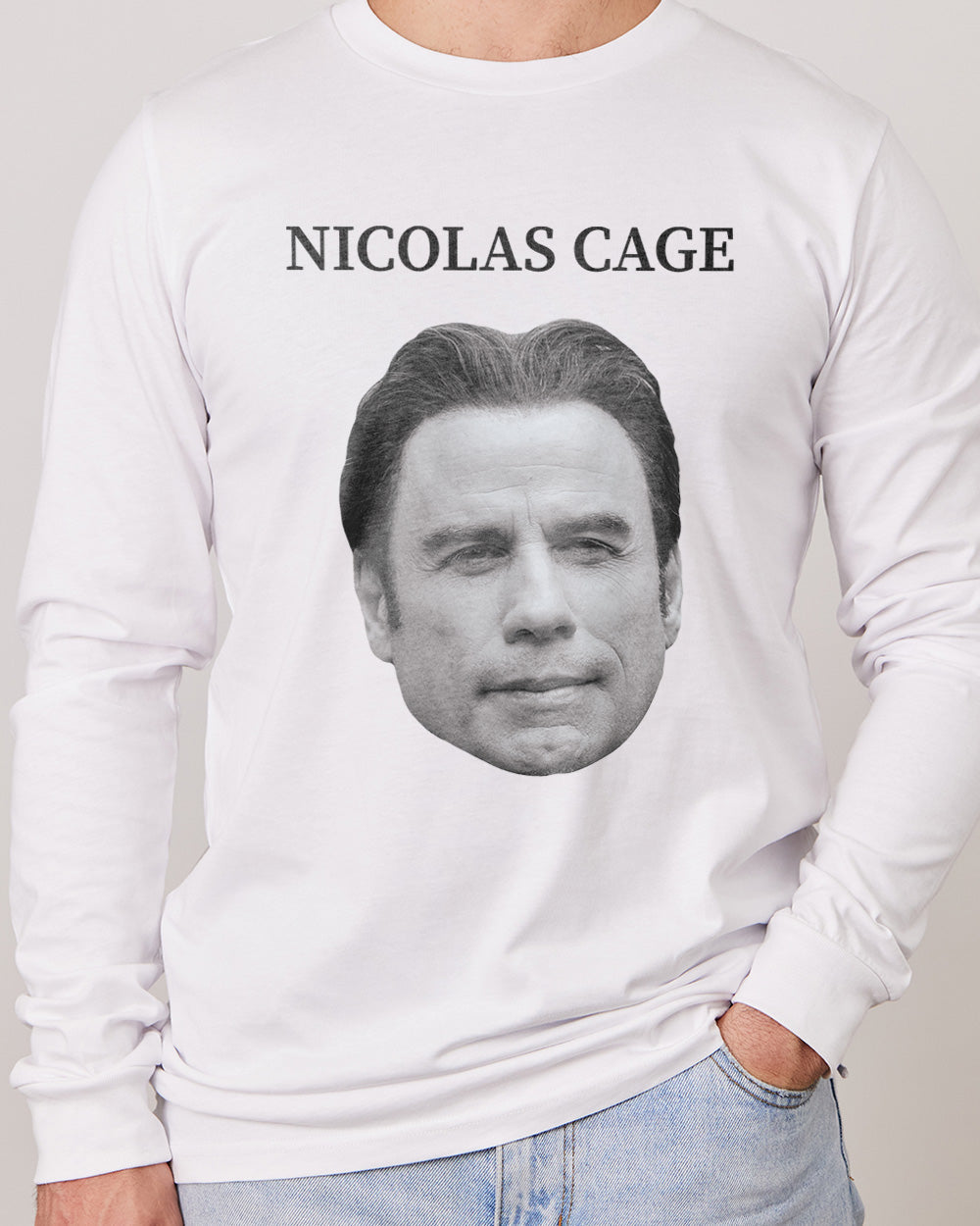 Nicolas Cage Long Sleeve Australia Online White