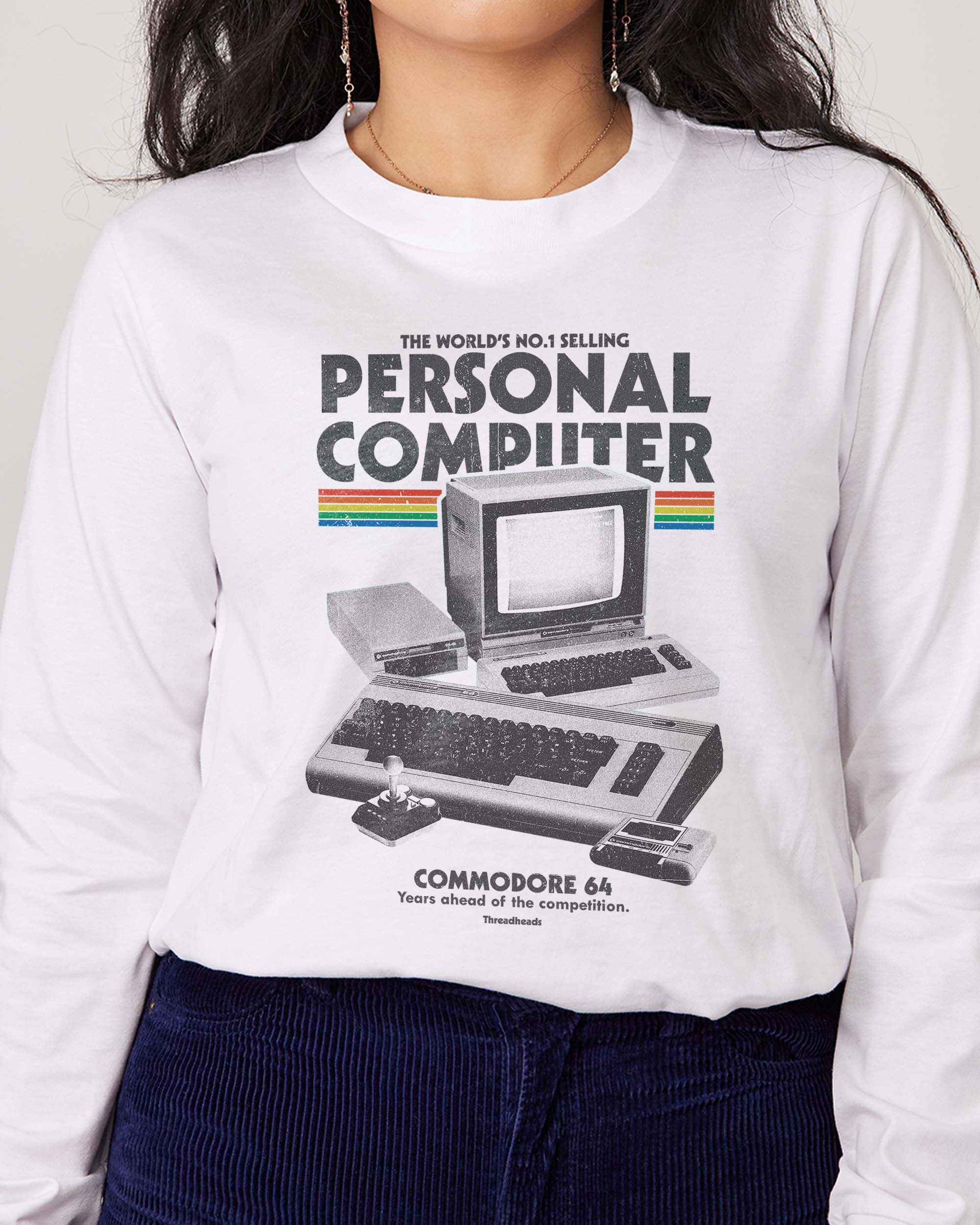 Retro Commodore 64 Long Sleeve Australia Online White