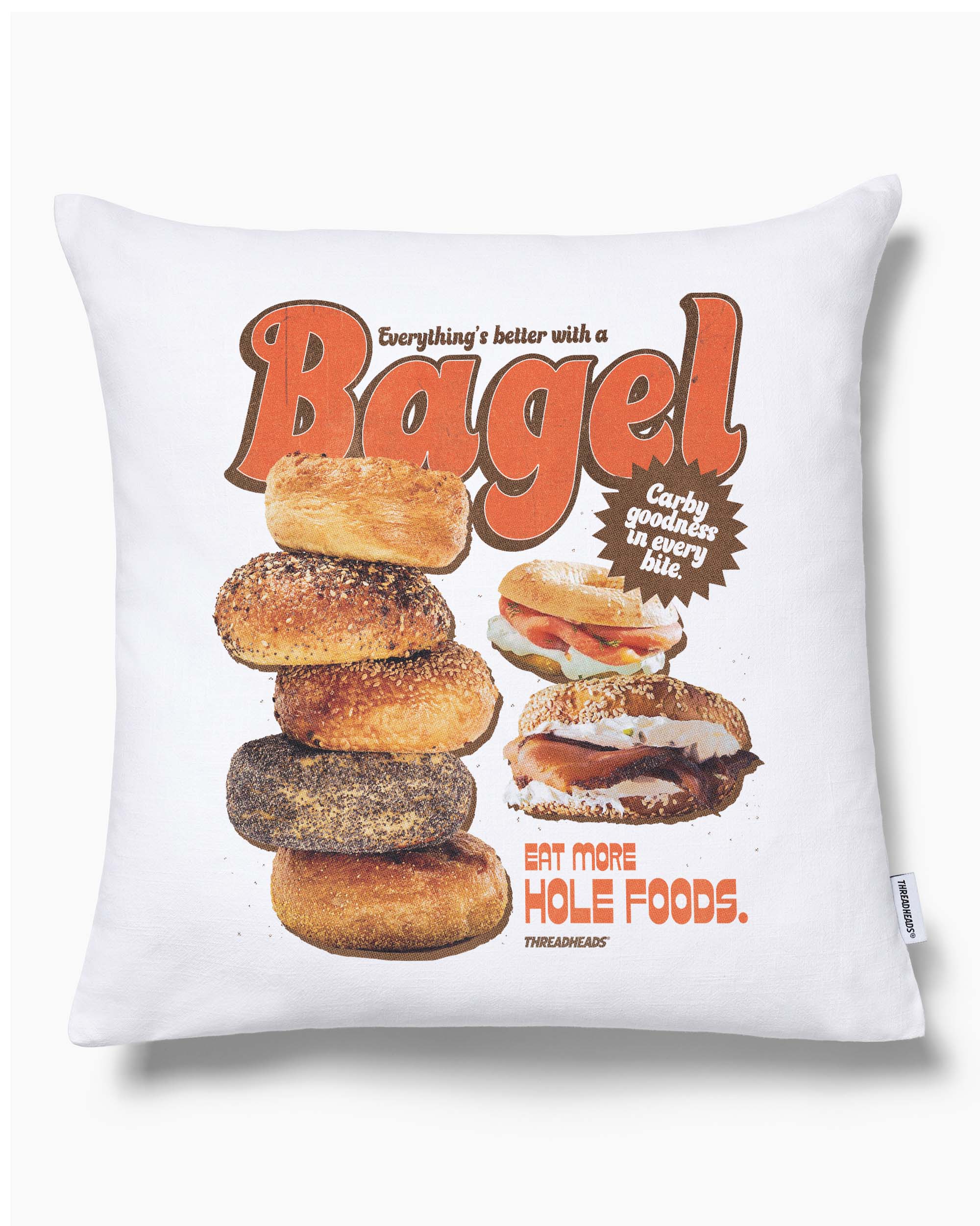 Everything's Better with a Bagel Cushion Australia Online White