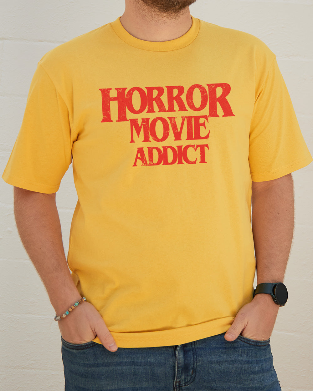 Horror Movie Addict T-Shirt Europe Online Yellow