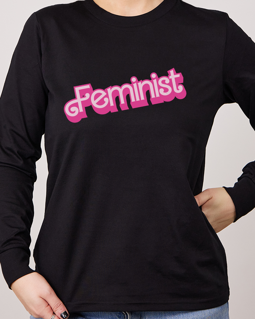Feminist Long Sleeve Australia Online #colour_black