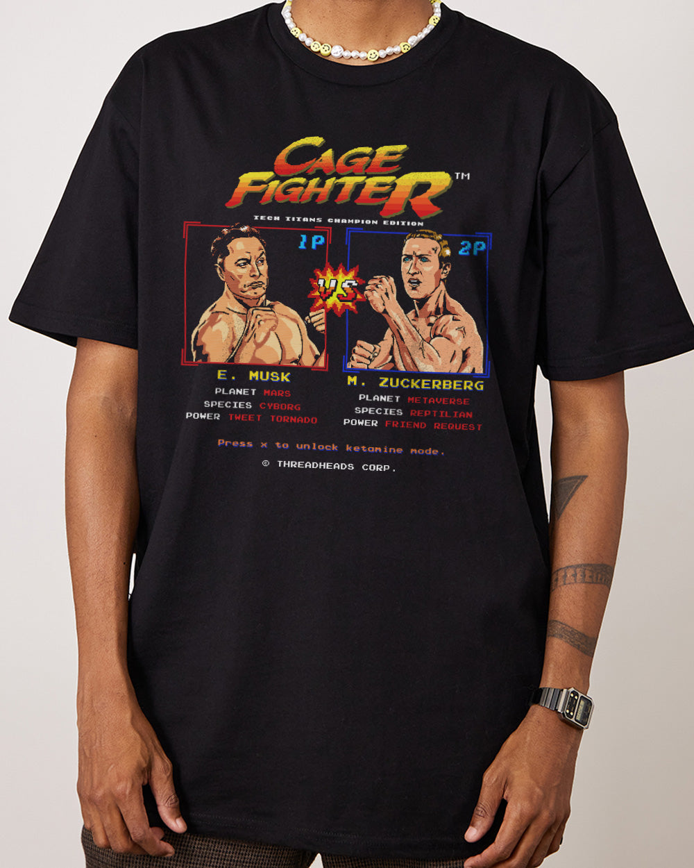 Cage Fighter - Elon vs Zuckerberg T-Shirt Europe Online